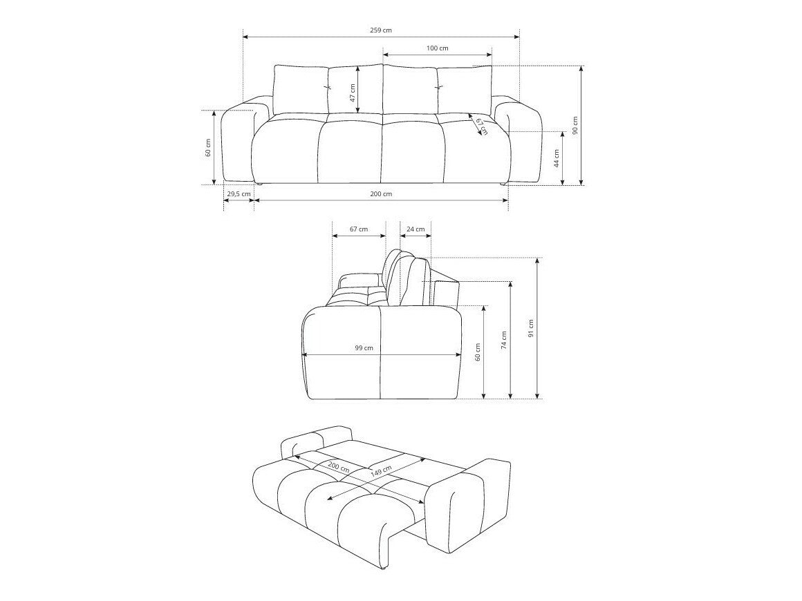 Sovesofa Kingston 154