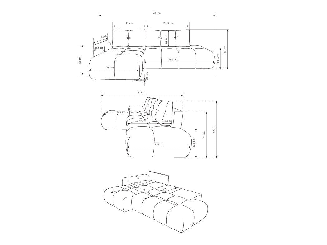 Hjørnesofa Kingston 156