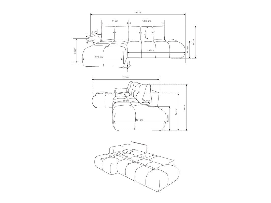 Hjørnesofa Kingston 156