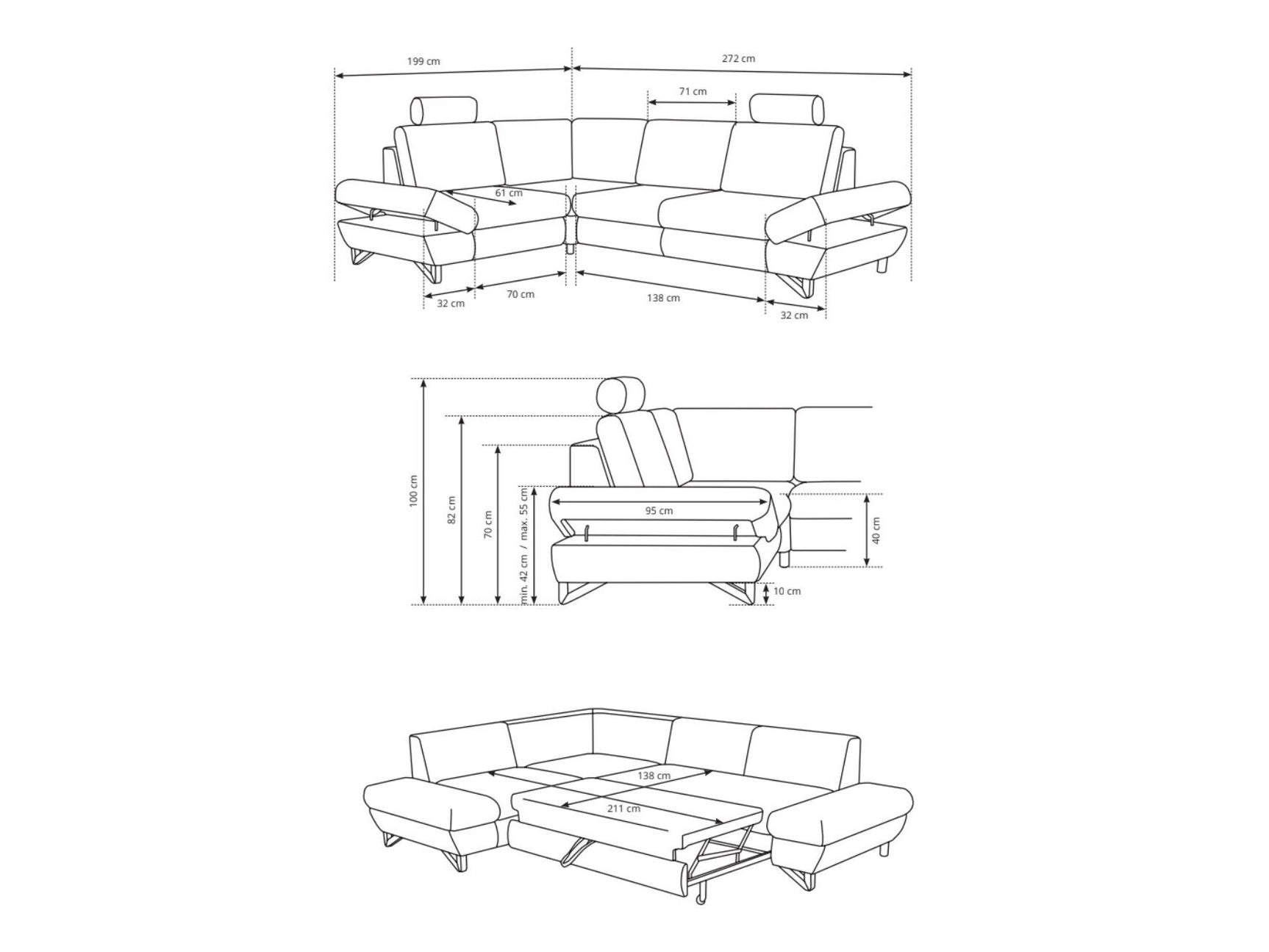 Hjørnesofa Kingston 167