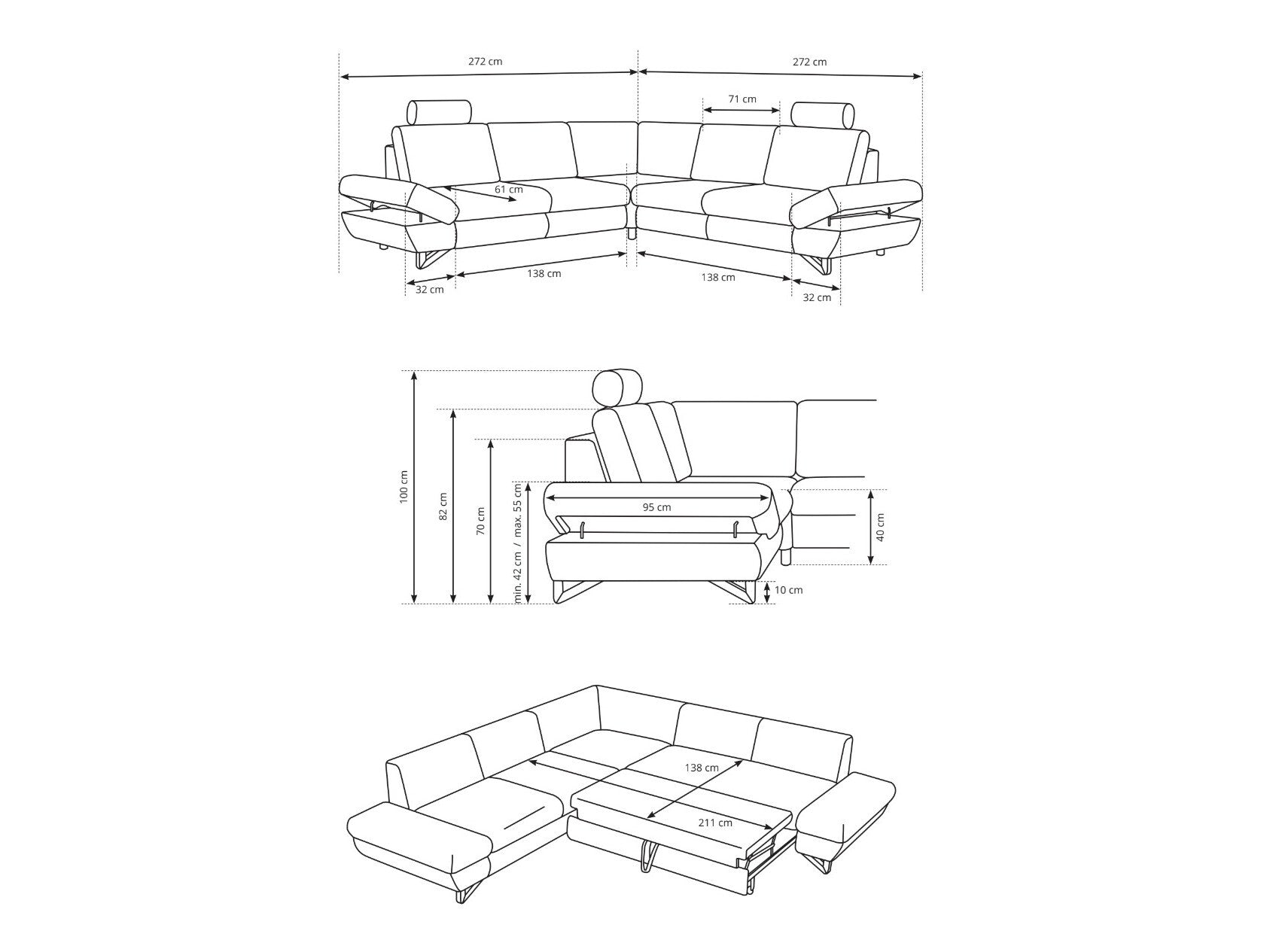 Hjørnesofa Kingston 168