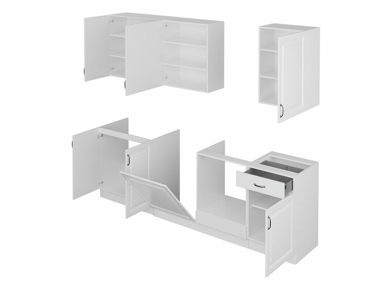 Modulopbygget køkkensæt Retro White 150