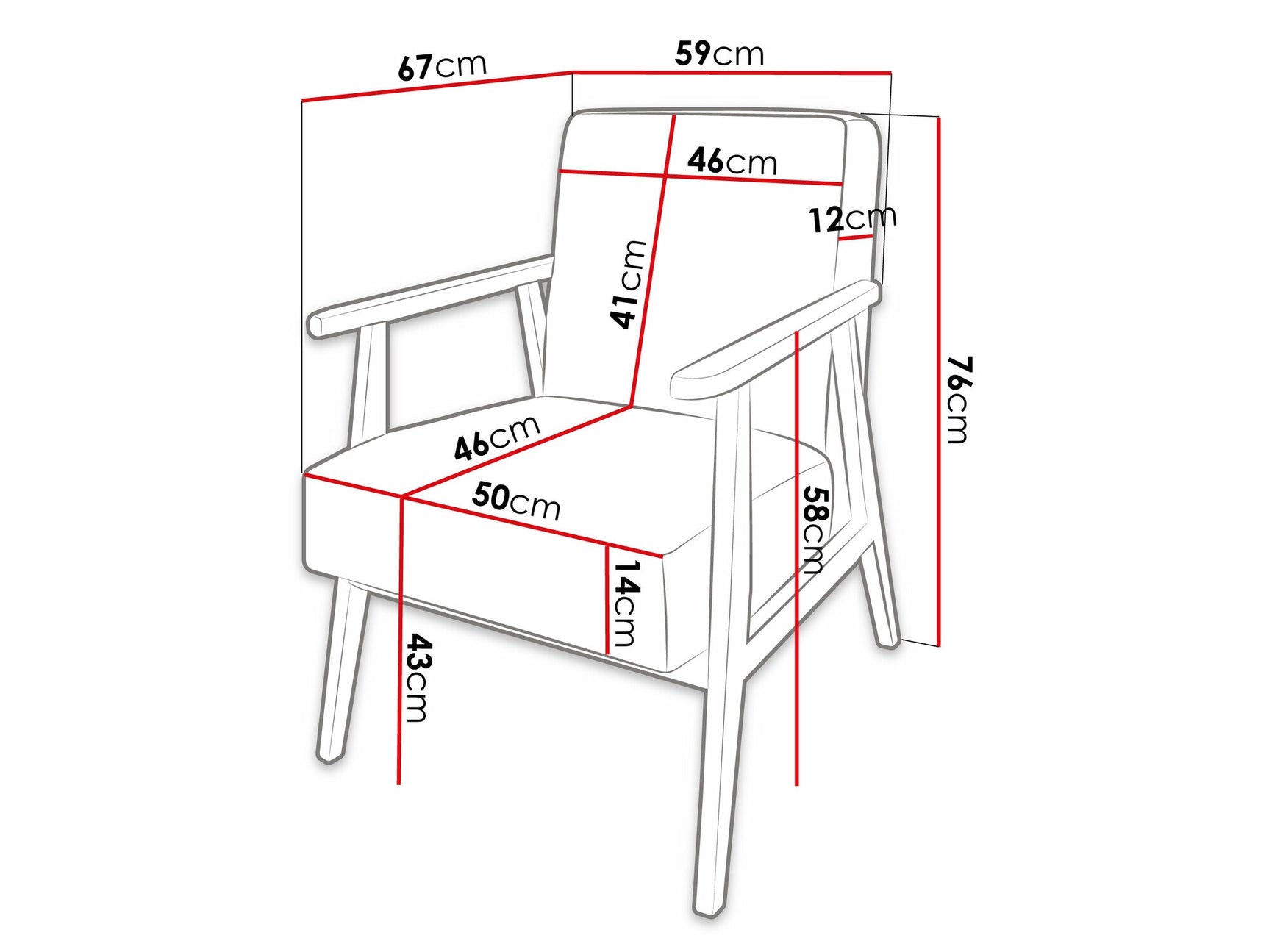 Armchair Clovis 100
