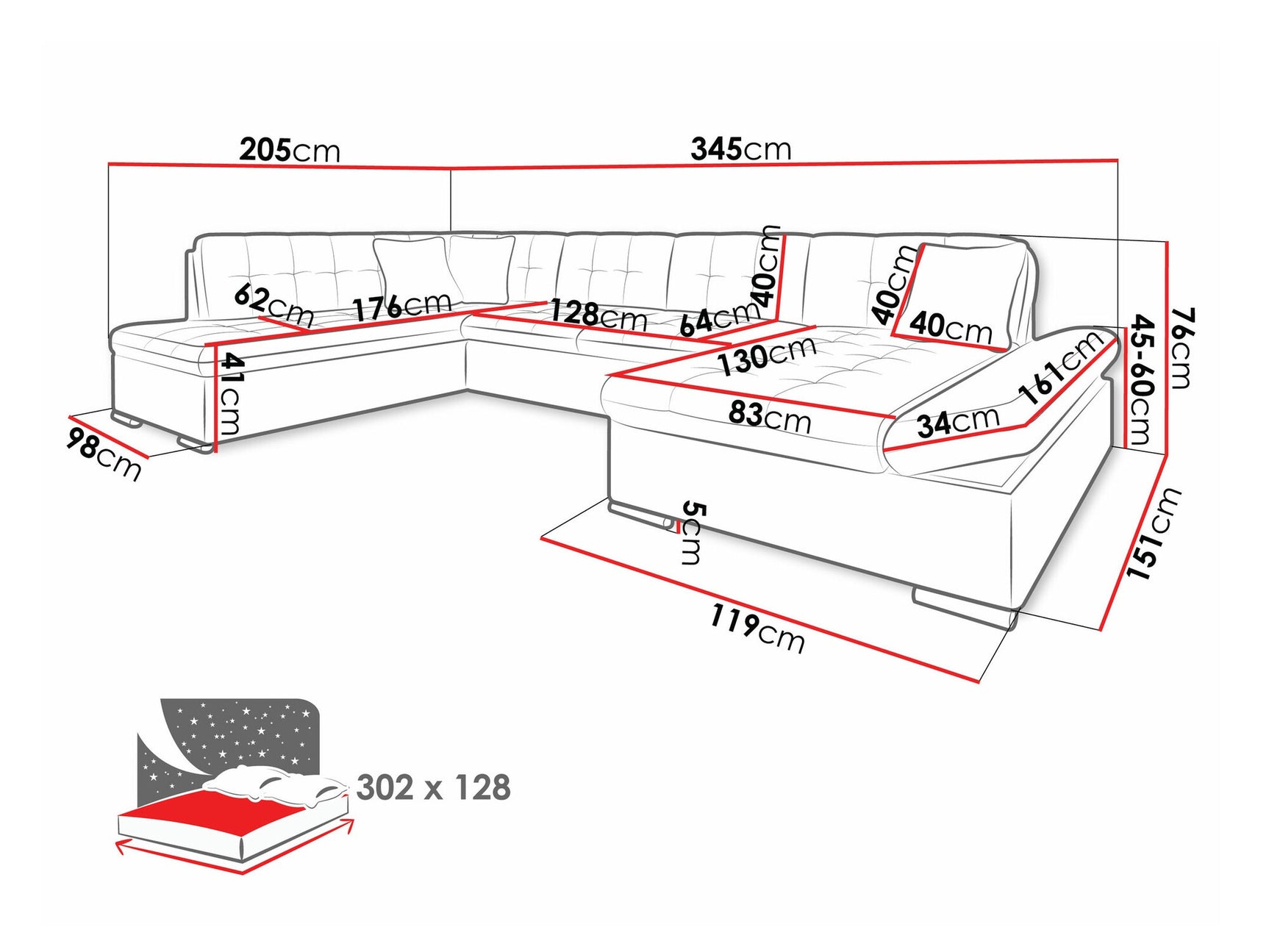 Corner sofa Comfivo 150