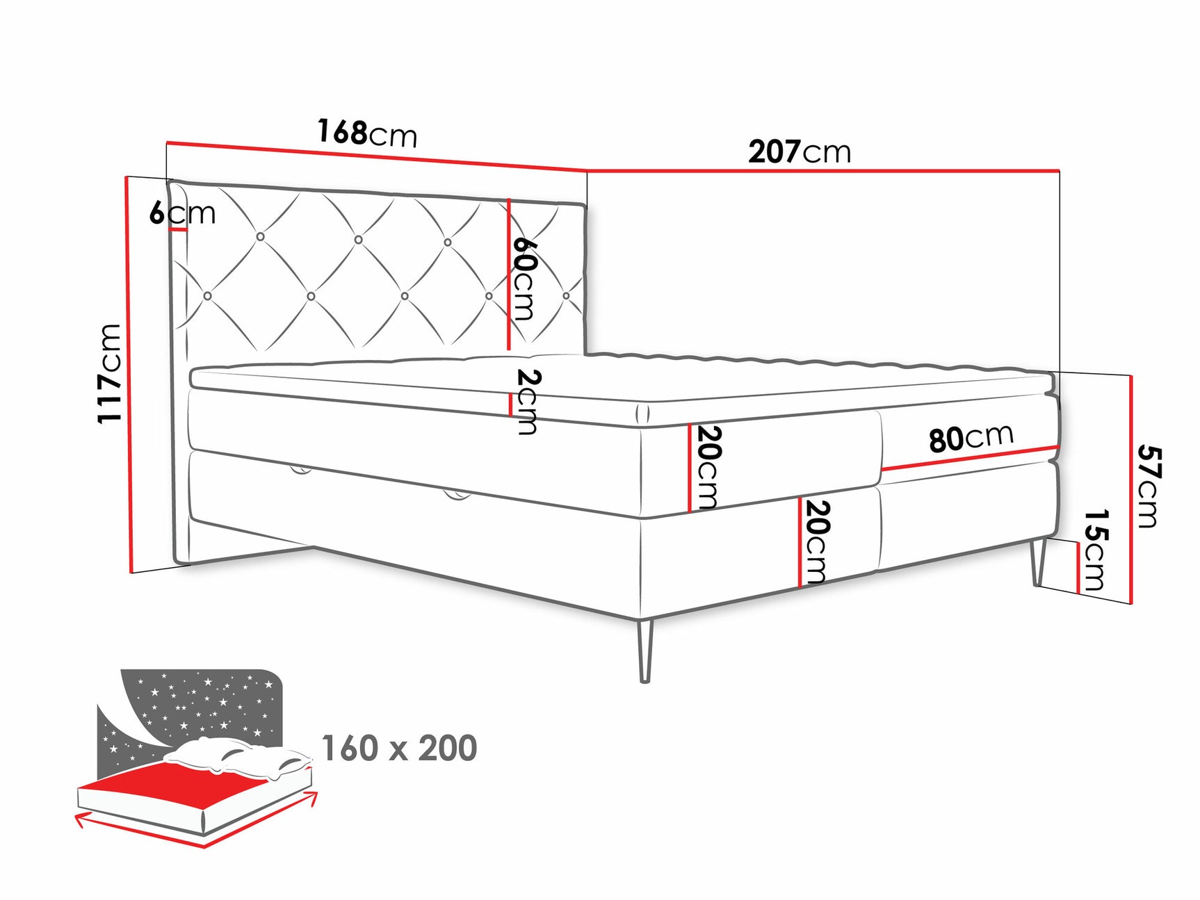 Continental bed ComfiDream 192