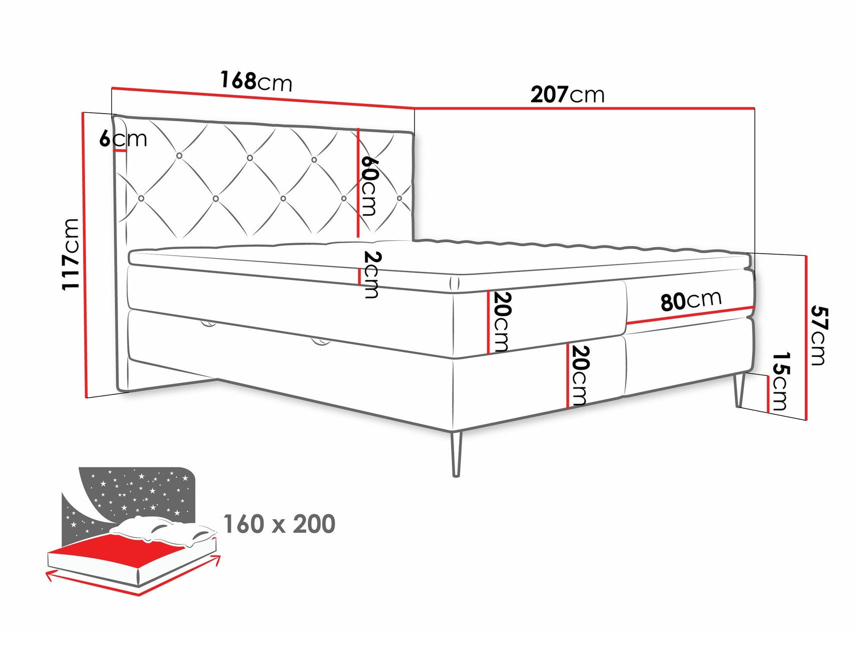 Continental bed ComfiDream 192