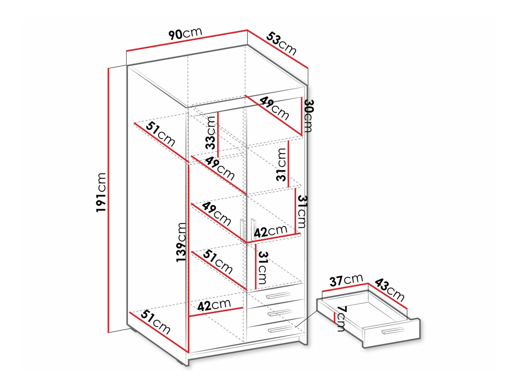 Garderobe Tucson 175