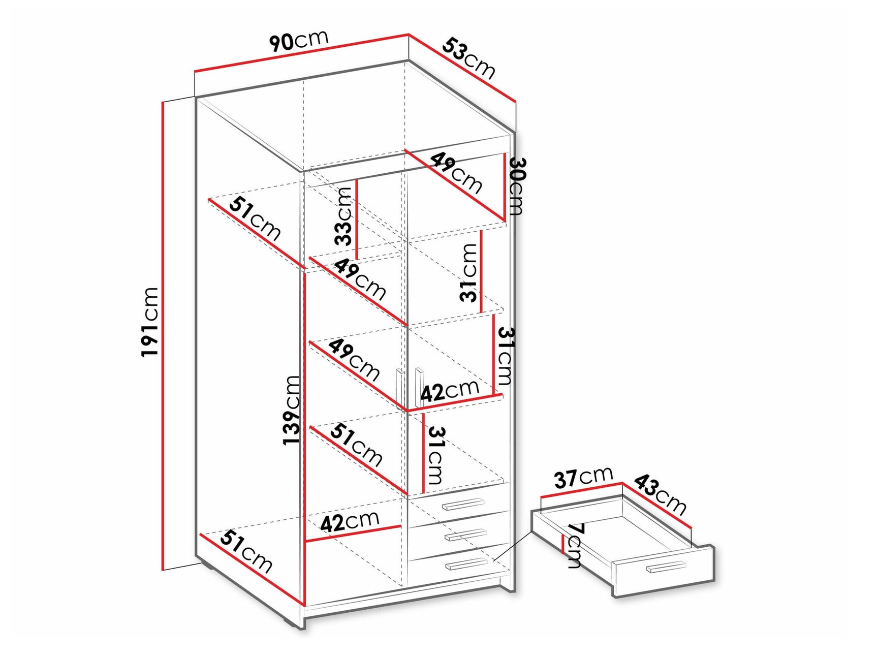 Garderobe Tucson 175