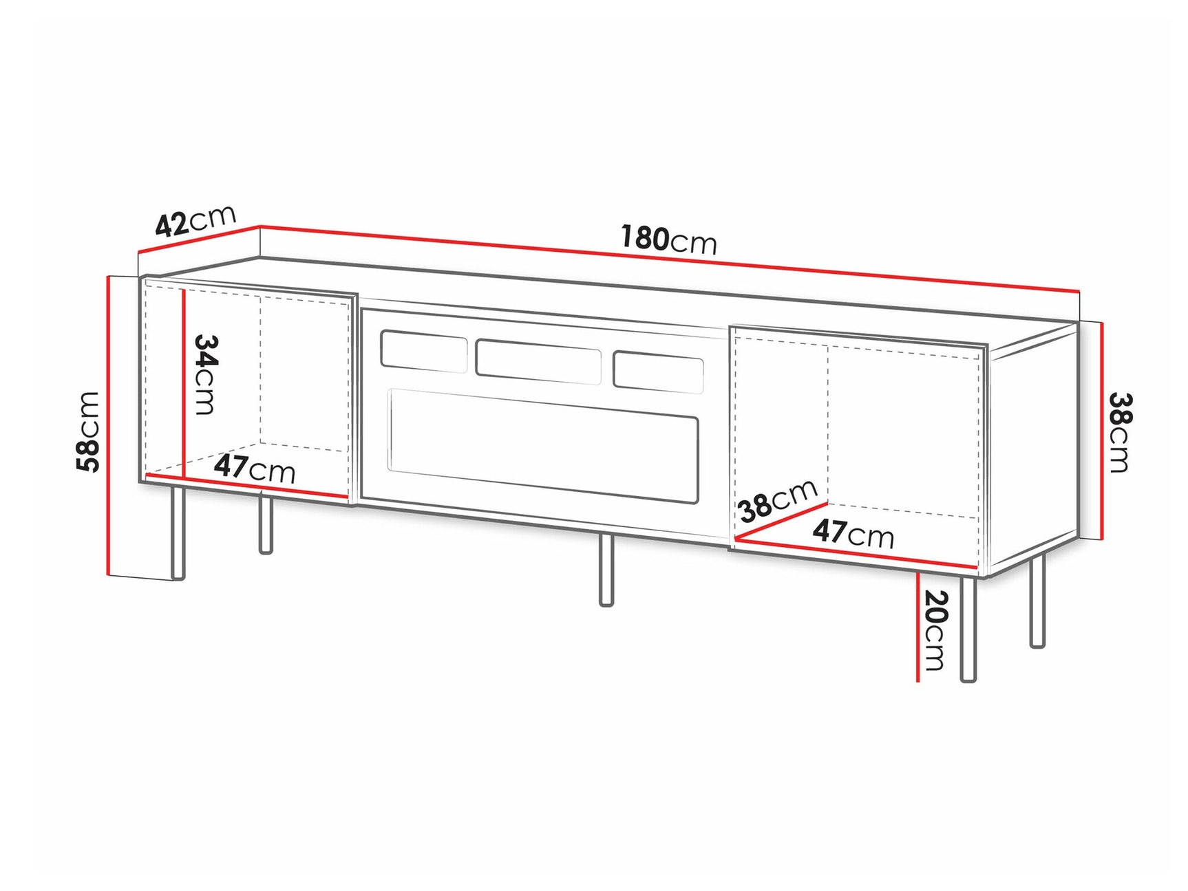TV-bord Charlotte 210