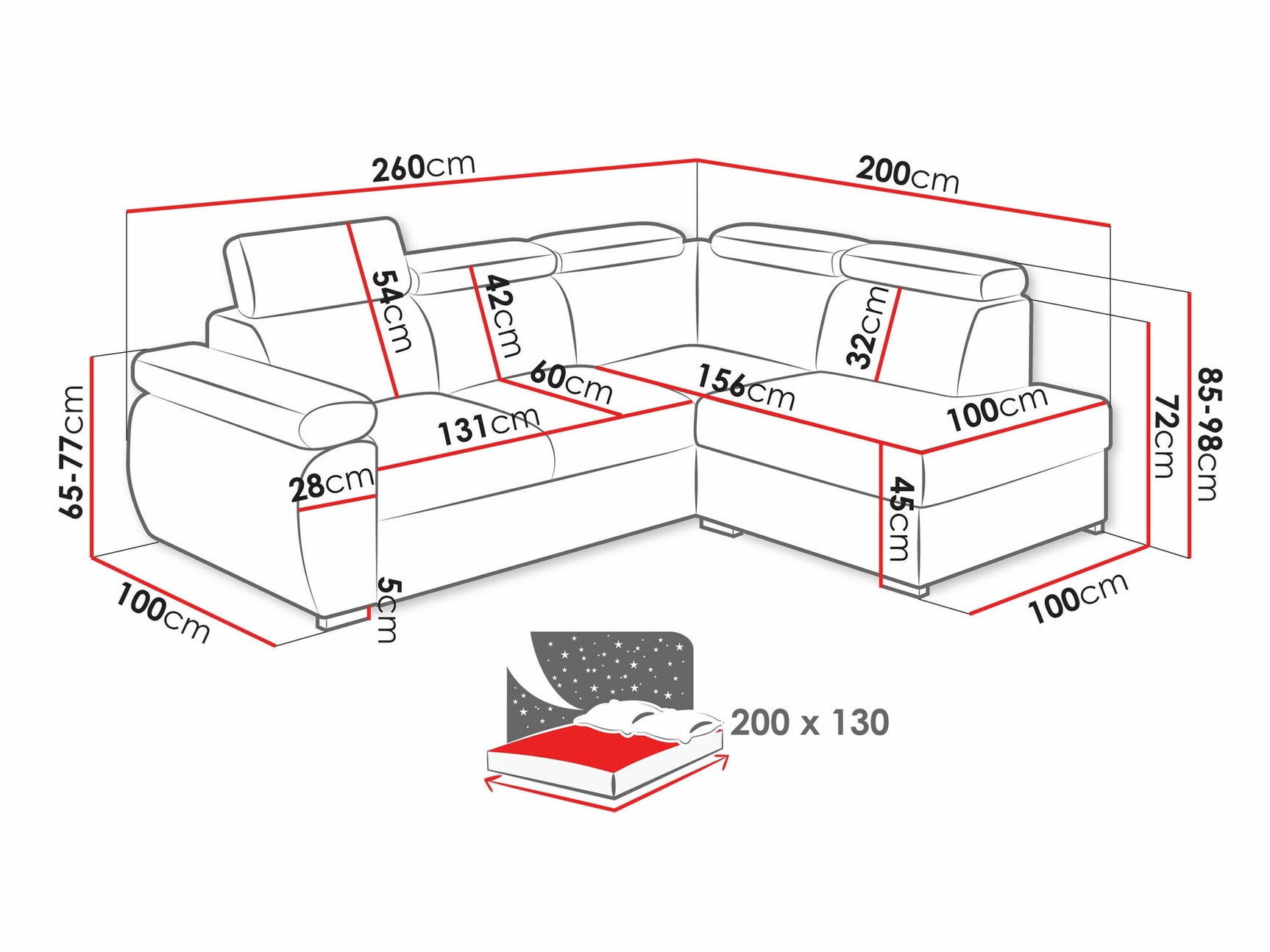 Hjørnesofa Columbus 161