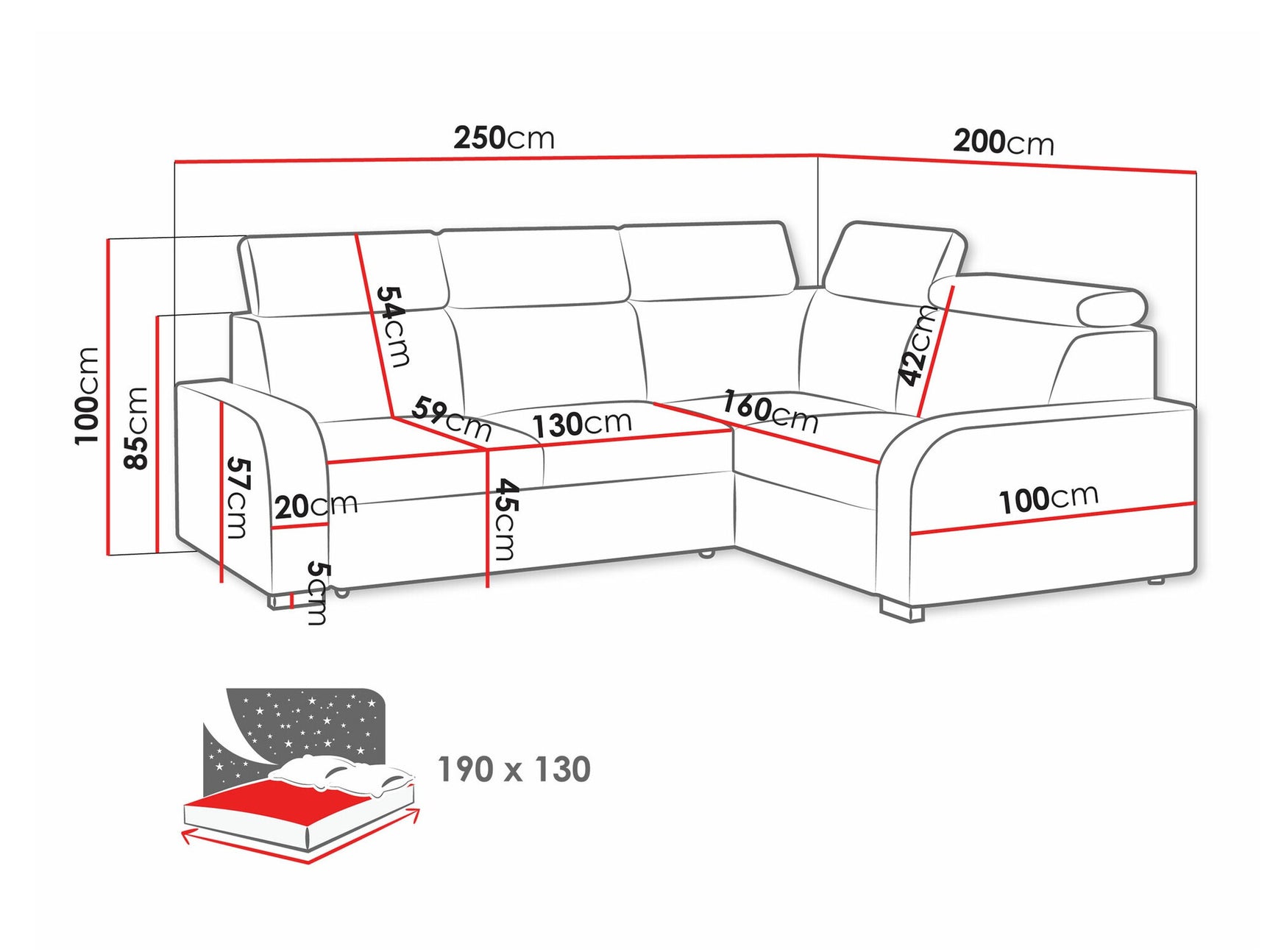 Hjørnesofa Etrcala 109