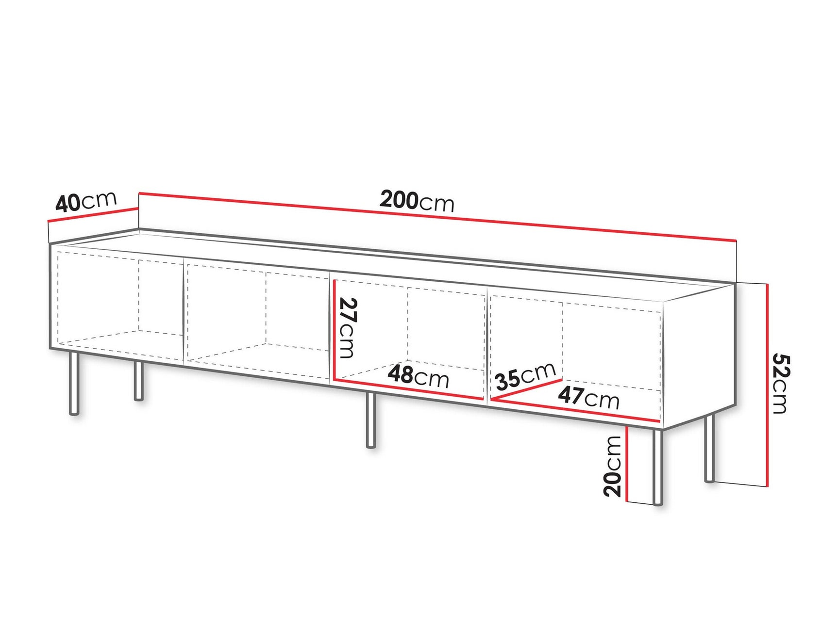 TV-bord Melbela 107