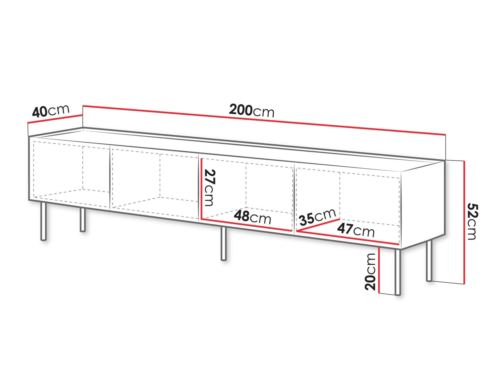 TV-bord Melbela 107