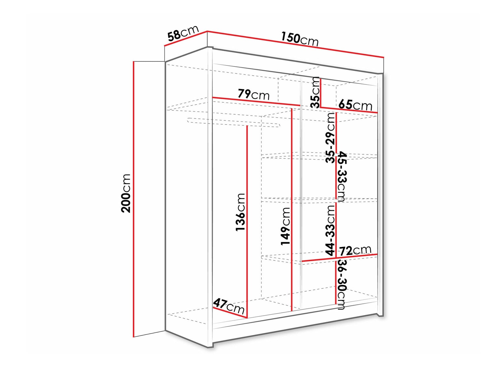 Garderobeskab Closico 112