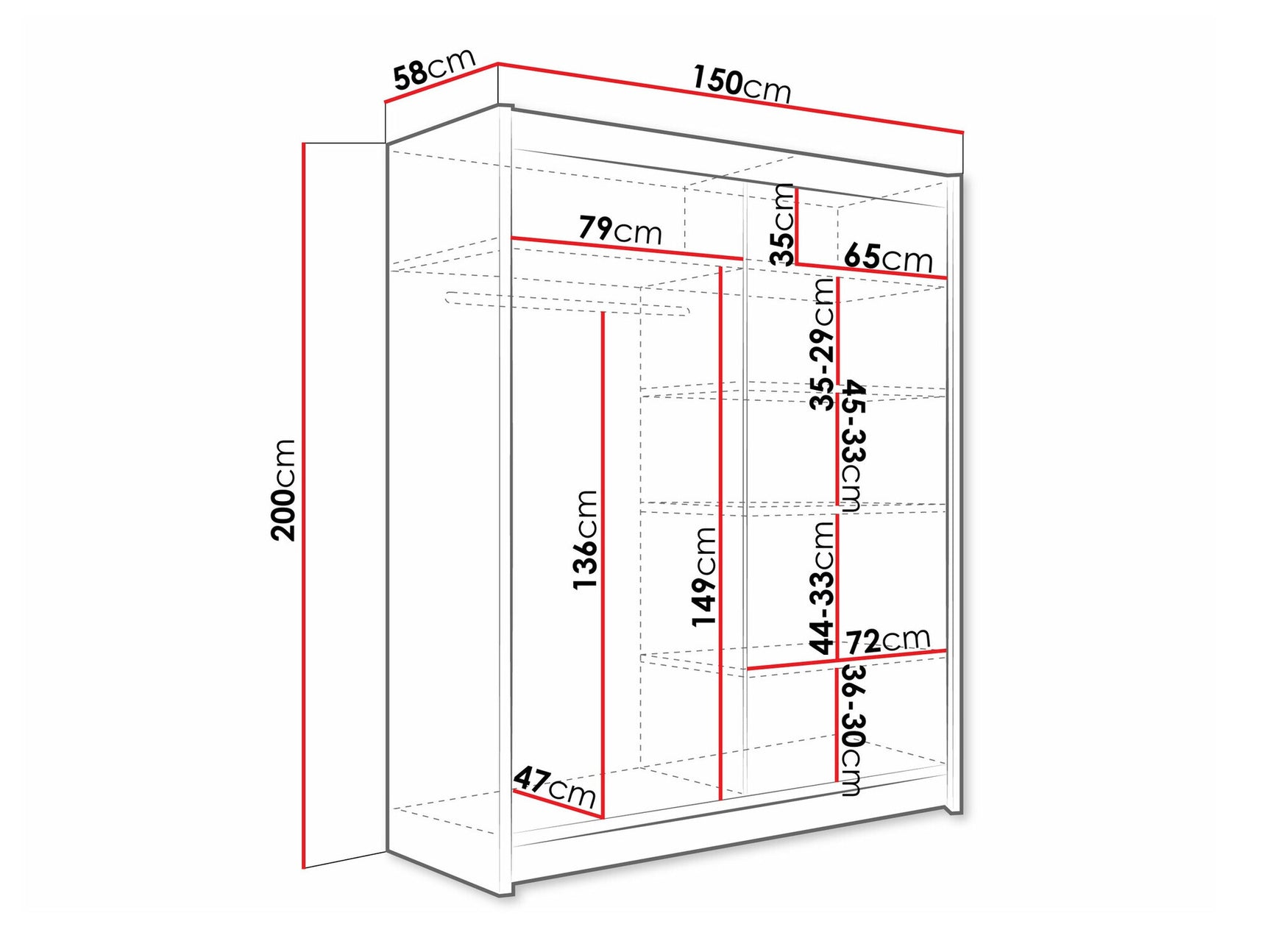 Garderobeskab Closico 112