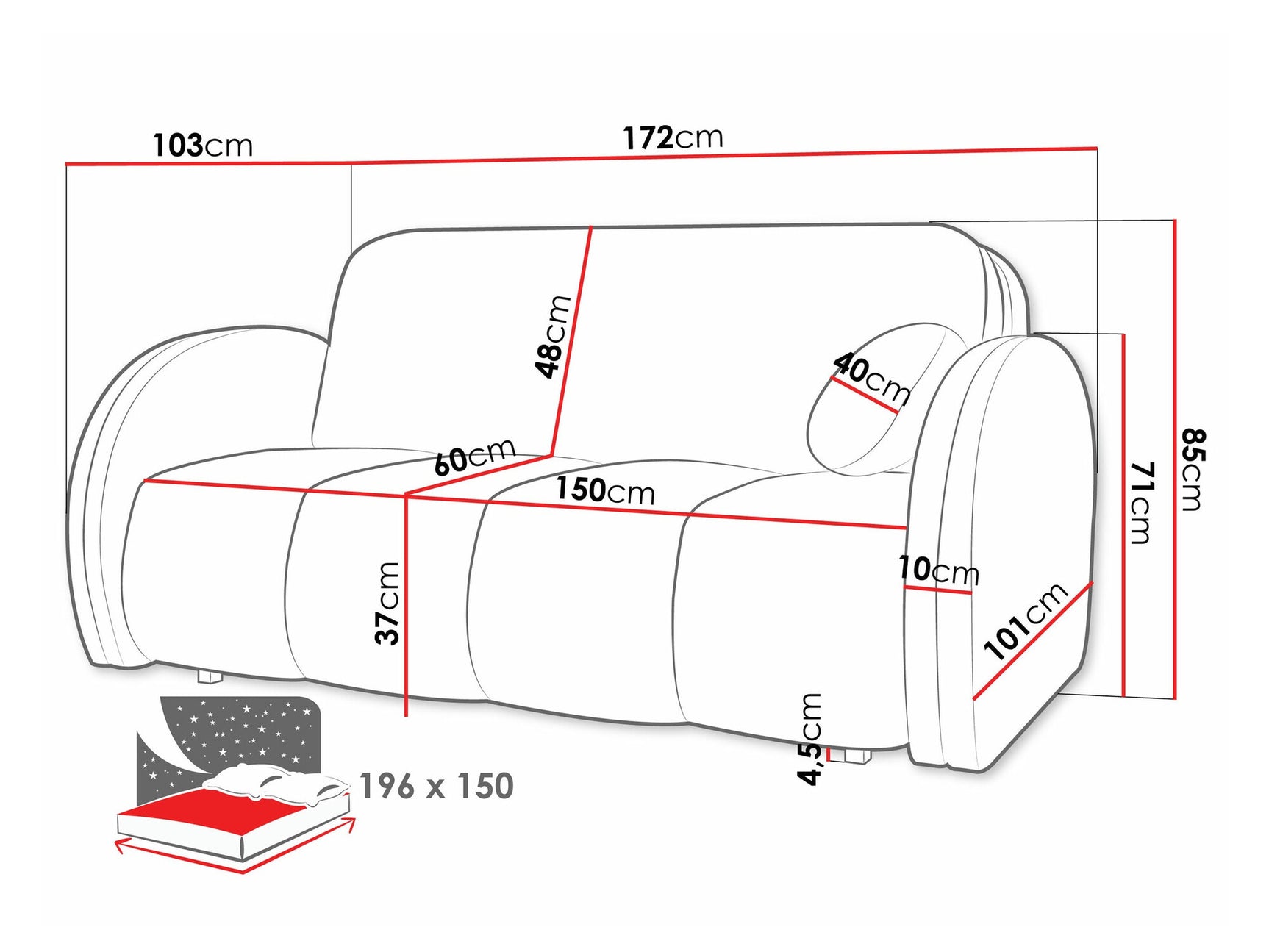 Sovesofa Columbus 241