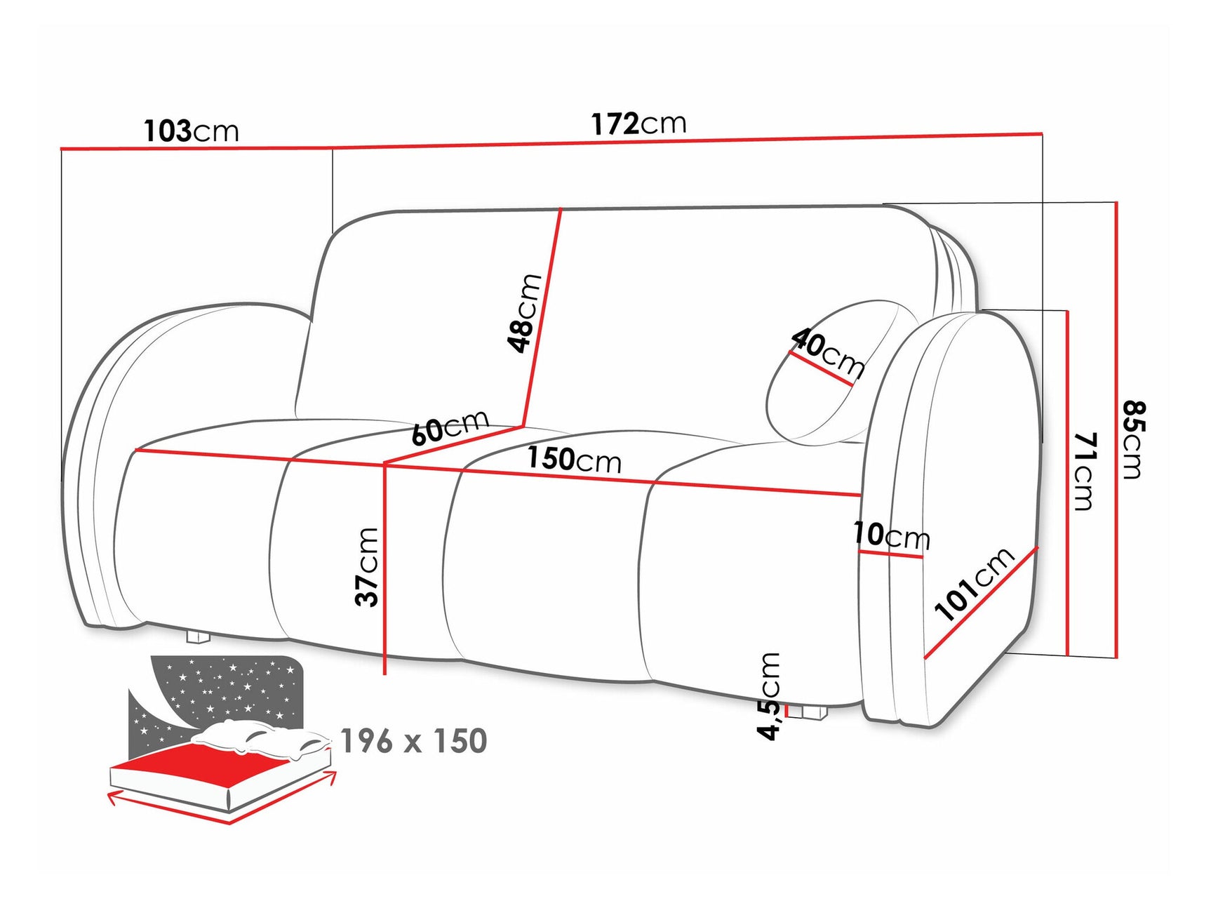 Sovesofa Columbus 241