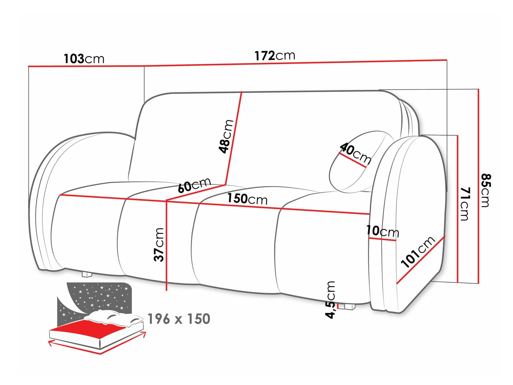 Sovesofa Columbus 241
