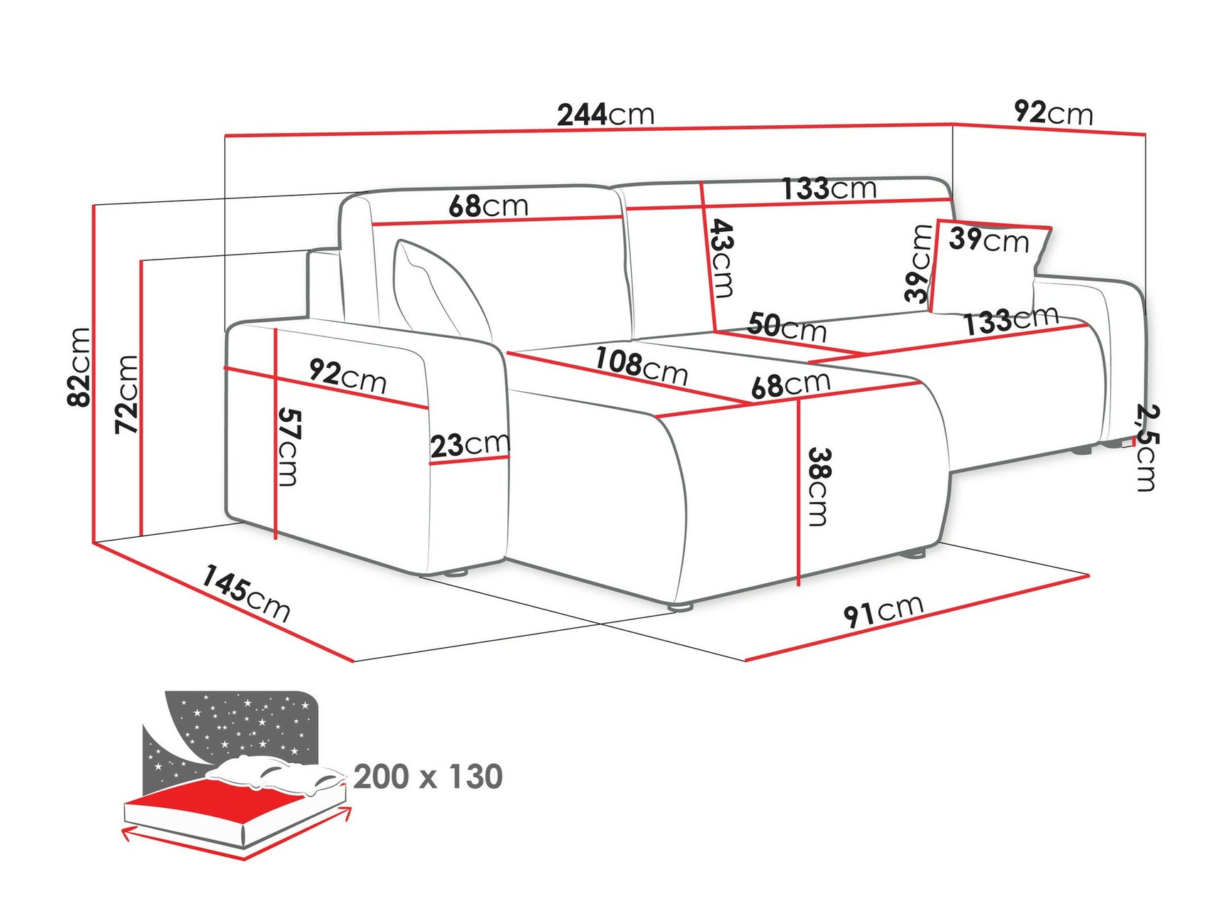 Hjørnesofa Shelton 102 3996263
