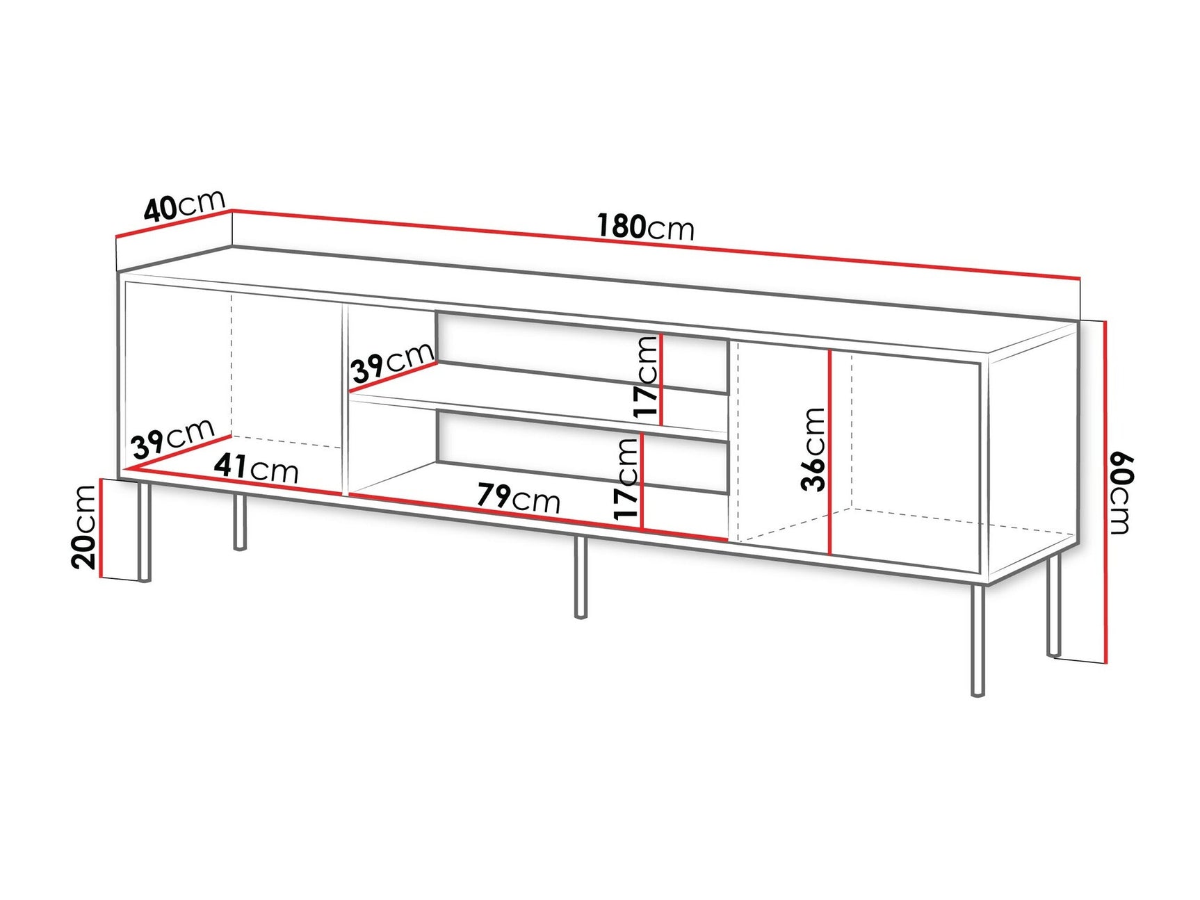 TV-bord Flosoru 104 3997284
