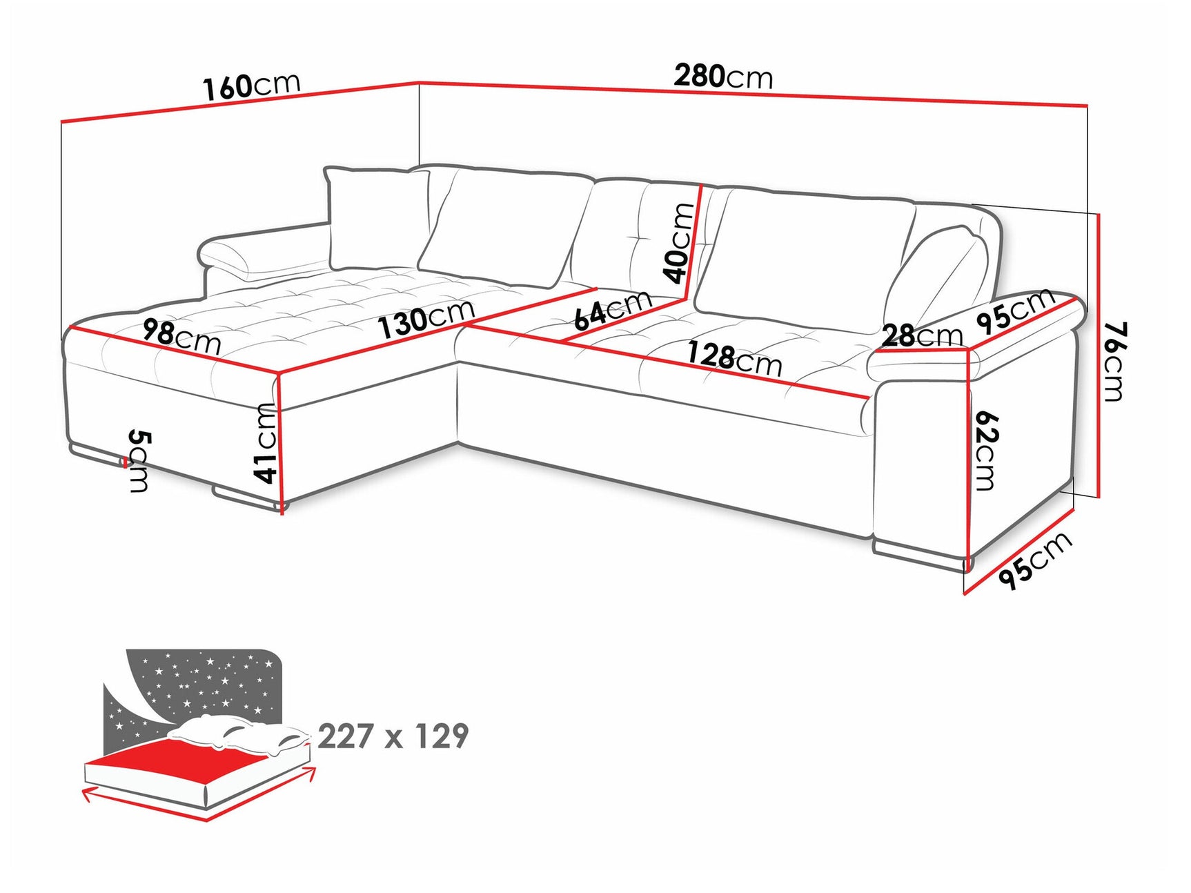 Hjørnesofa Comfivo 107