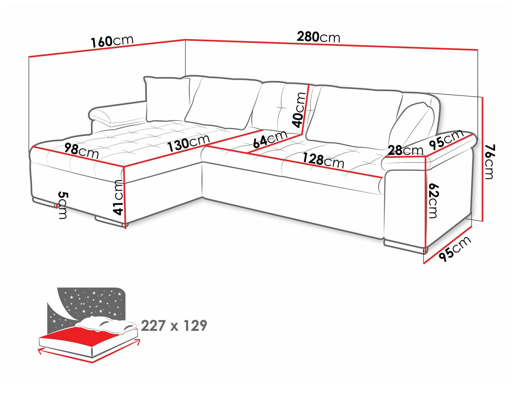 Hjørnesofa Comfivo 107