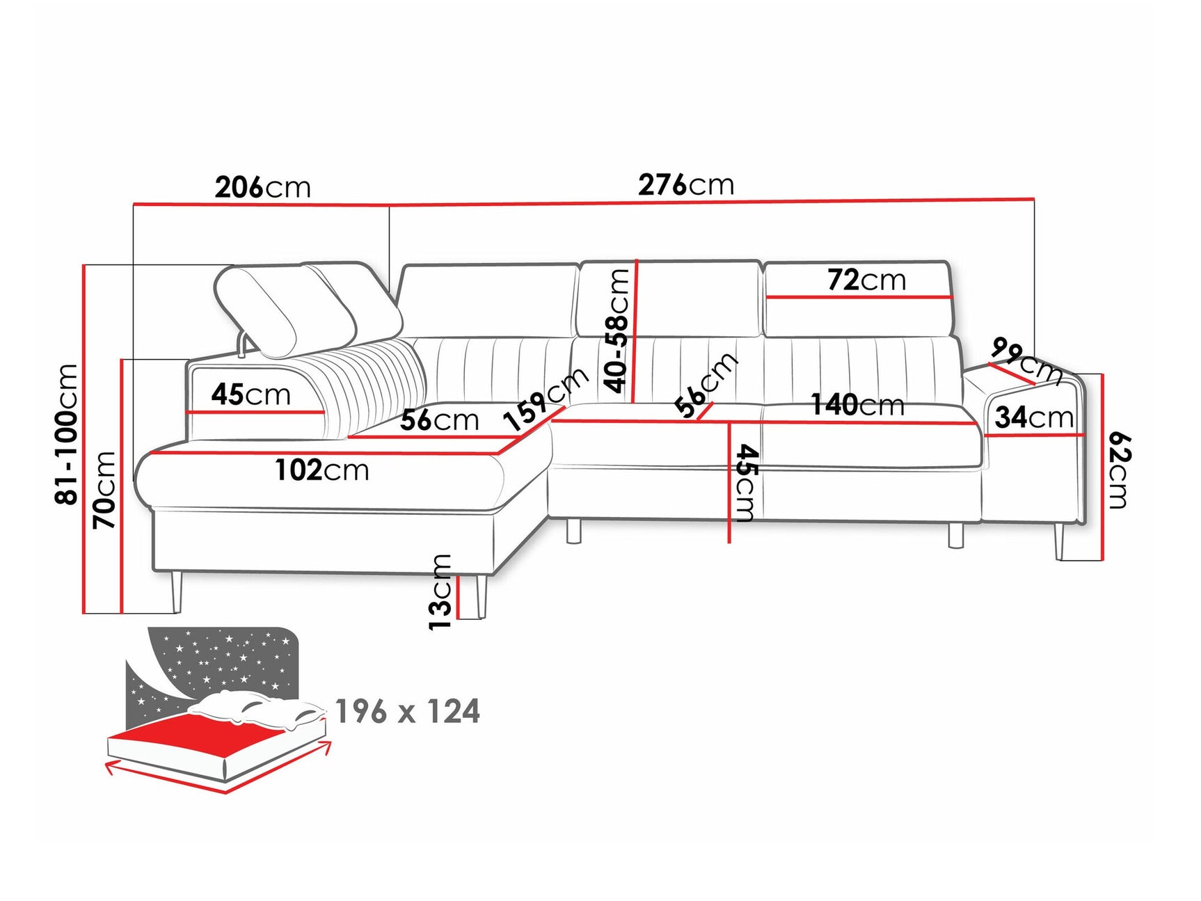 Hjørnesofa Comfivo 446