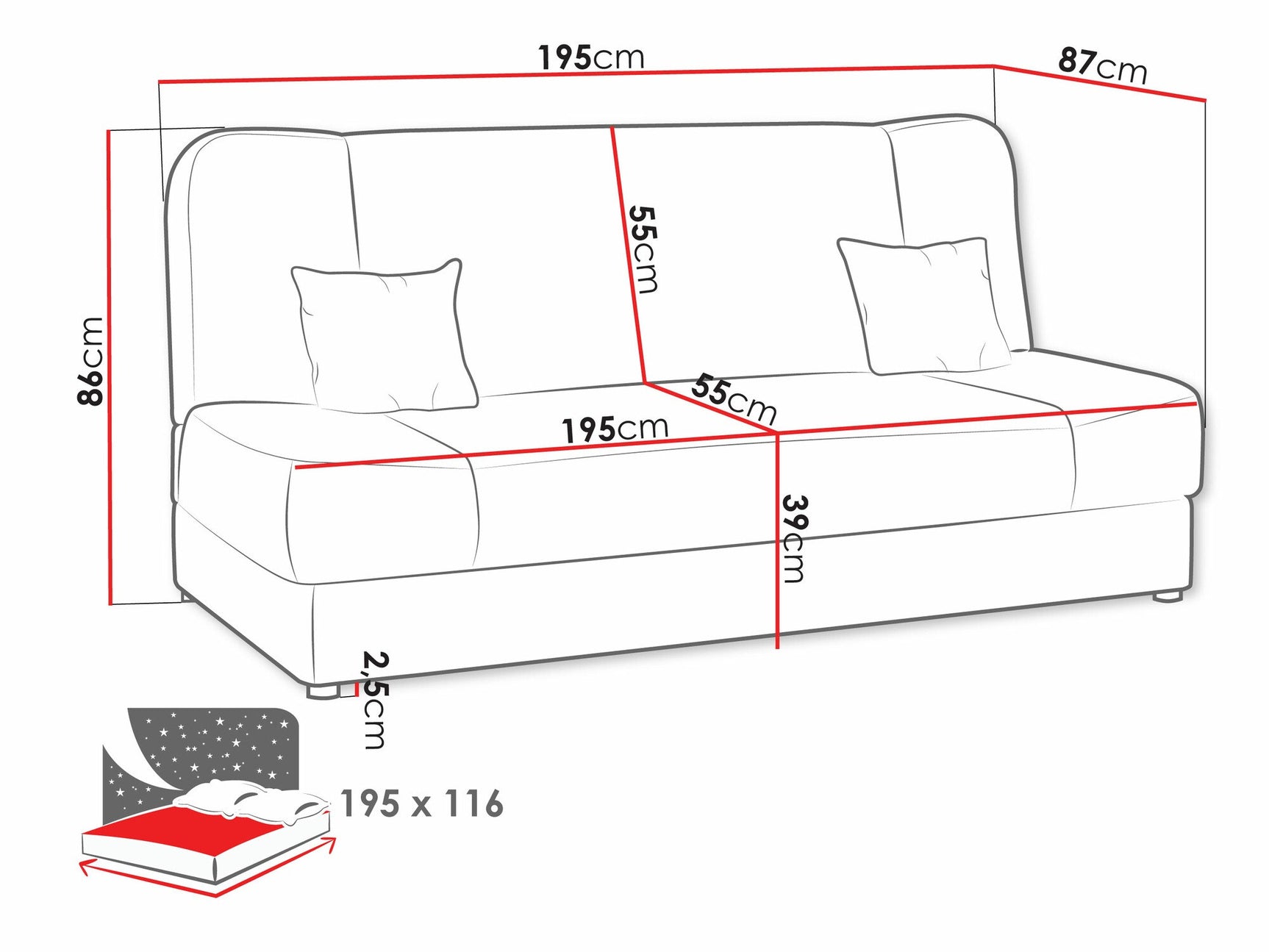 Sovesofa Comfivo 110 4006659