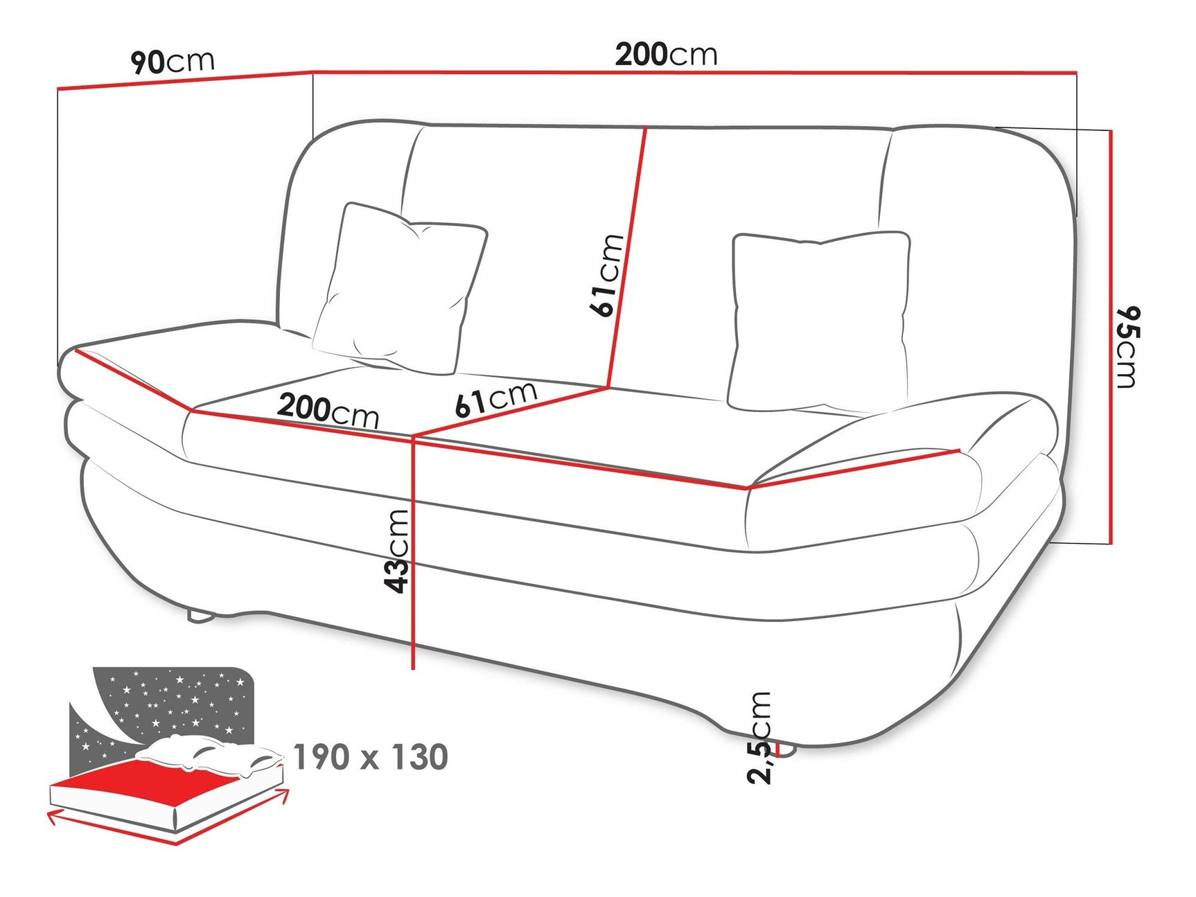Sovesofa Comfivo 235 4006777