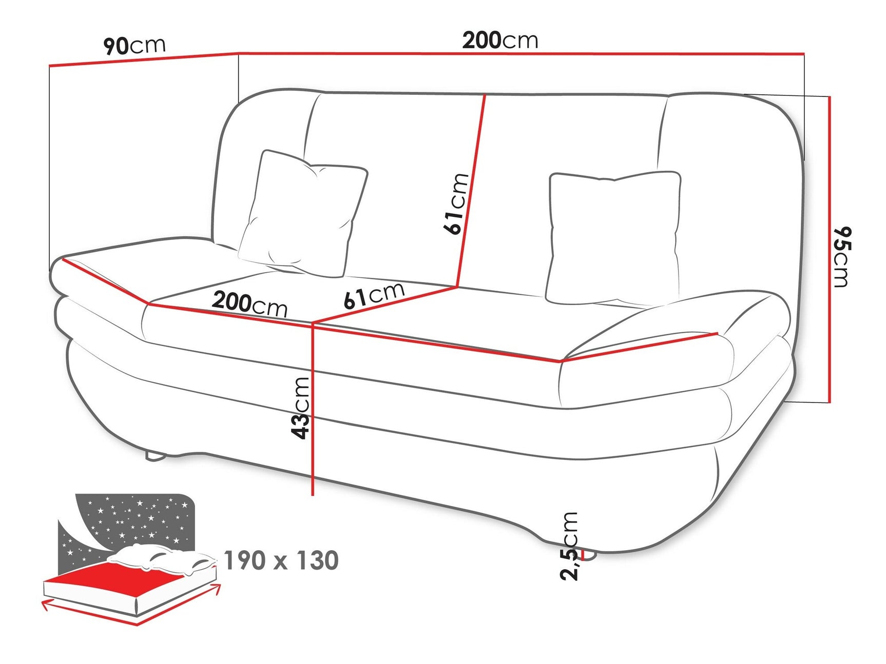 Sovesofa Comfivo 235 4006835