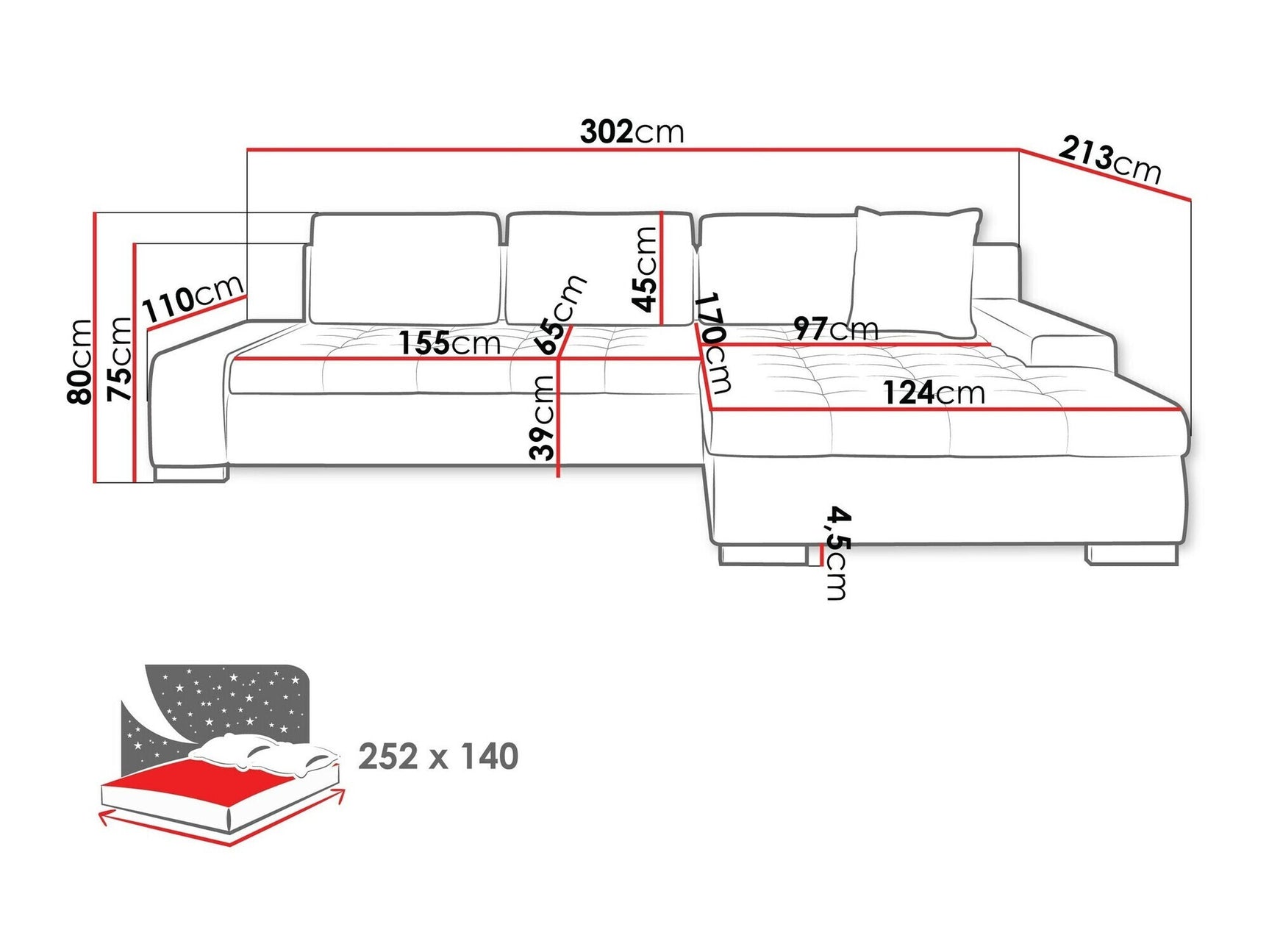 Hjørnesofa Comfivo 147