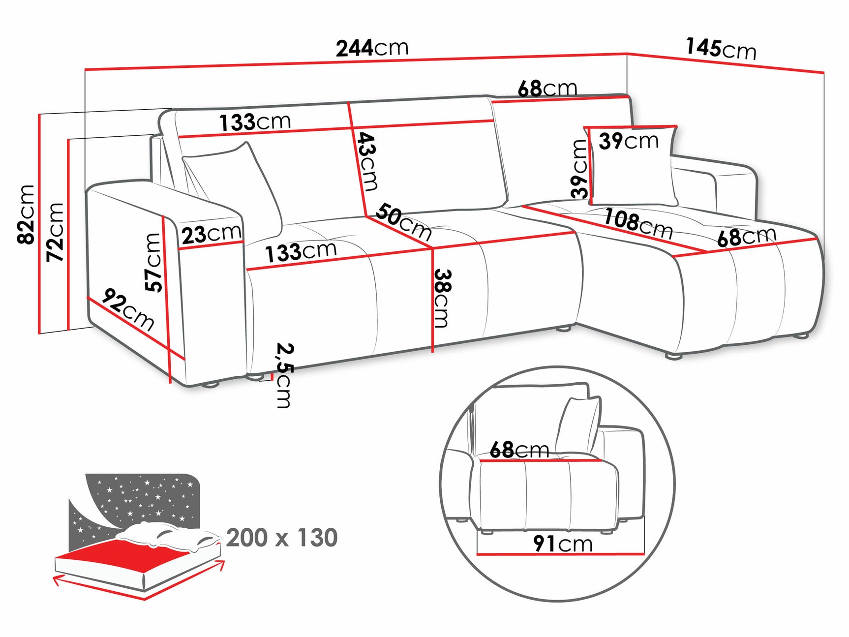 Hjørnesofa Comfivo 361 4047567