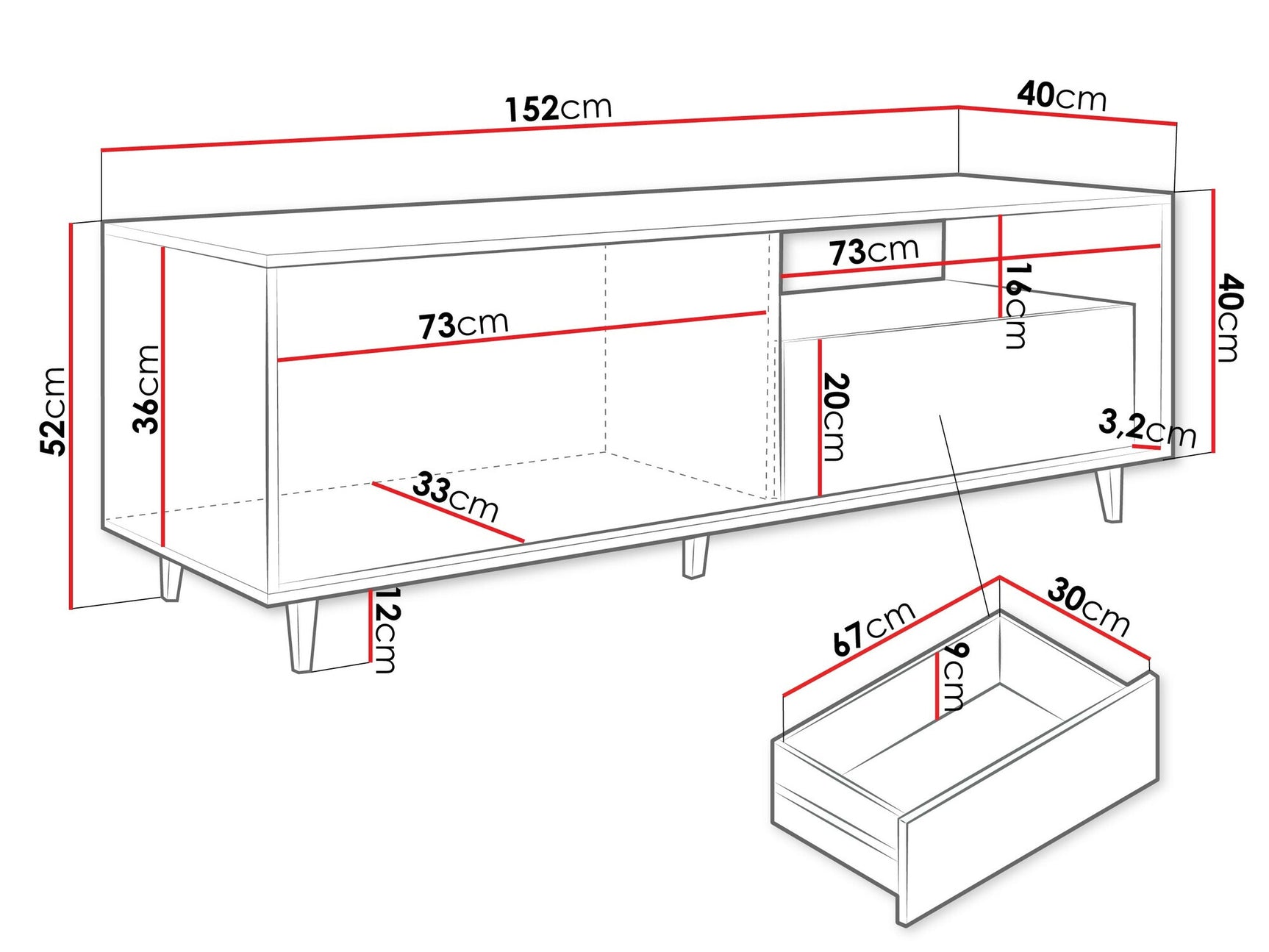 TV-bord Comfivo Romtori 102 4056263