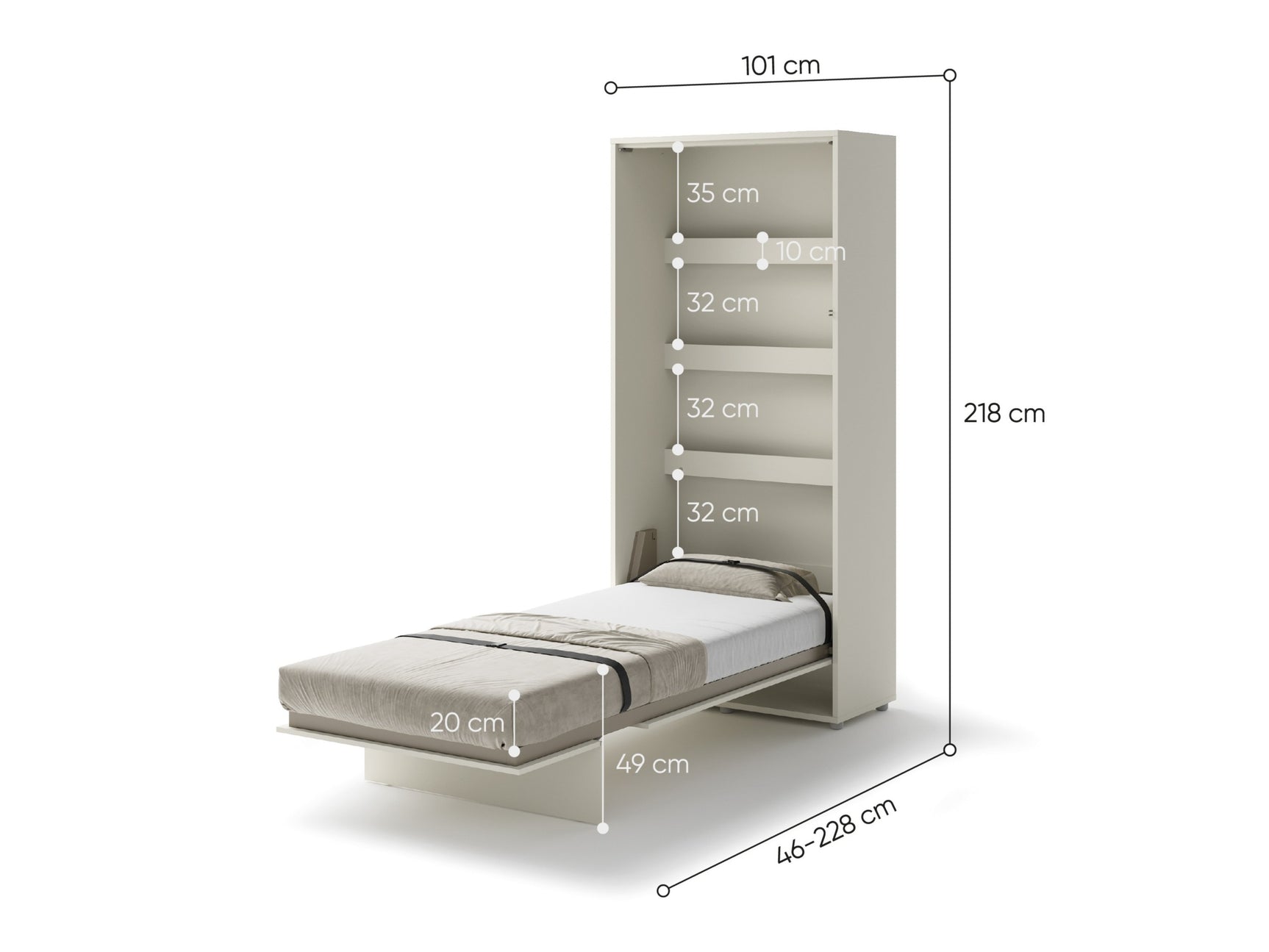 Væg seng Concept Pro Lenart Levfere 102