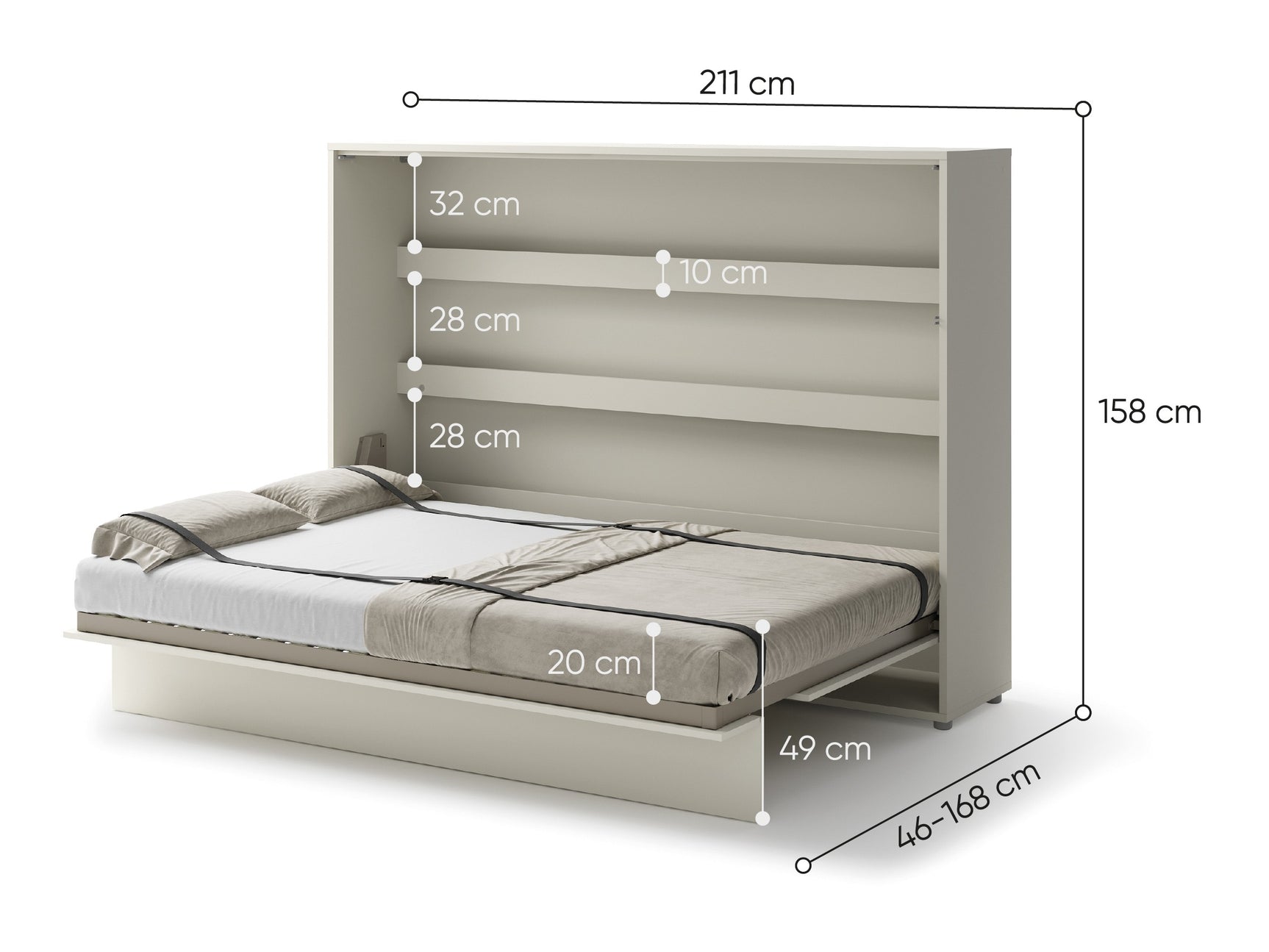 Væg seng Concept Pro Lenart Levfere 115