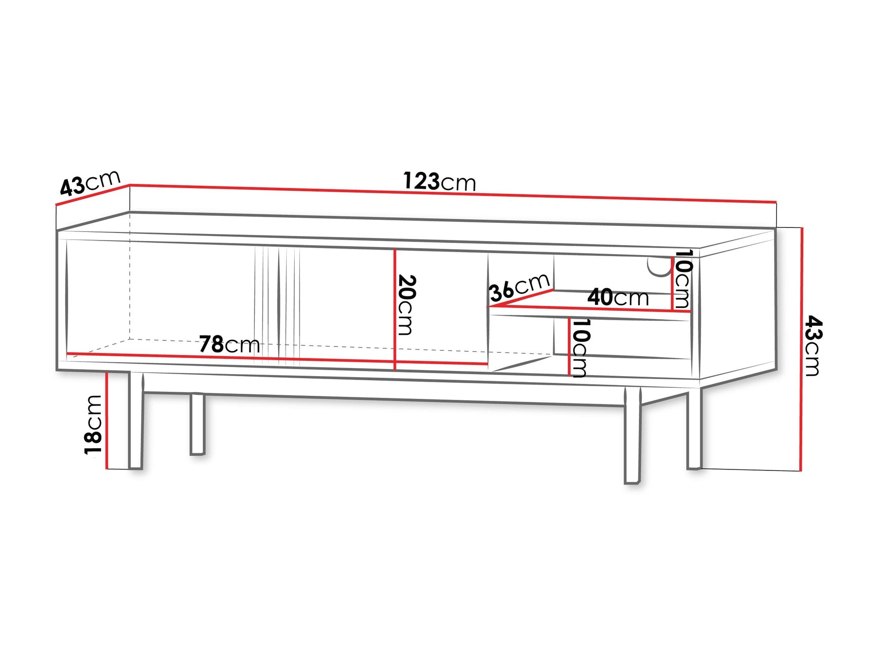 TV-bord Levali 109