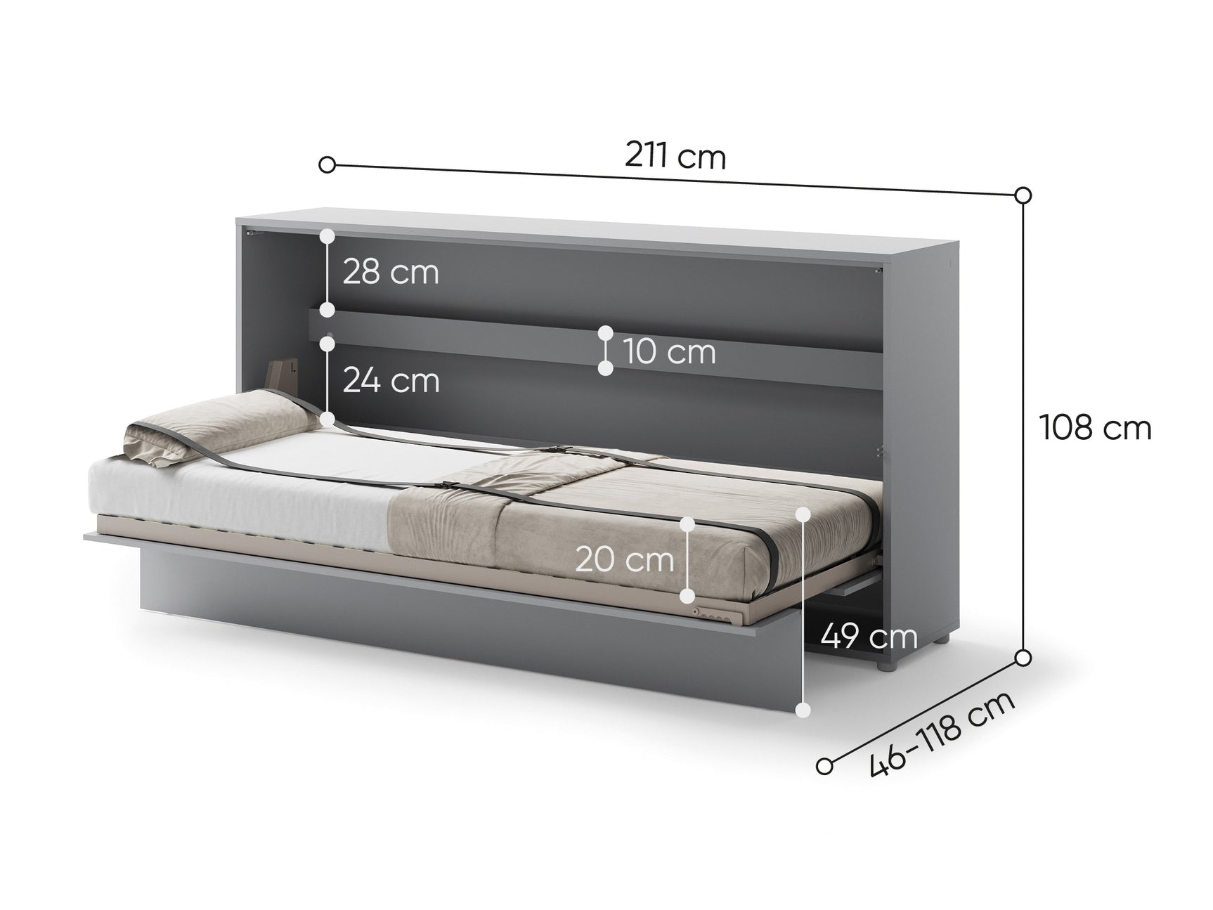 Væg seng Concept Pro Lenart Levfere 115 4063388