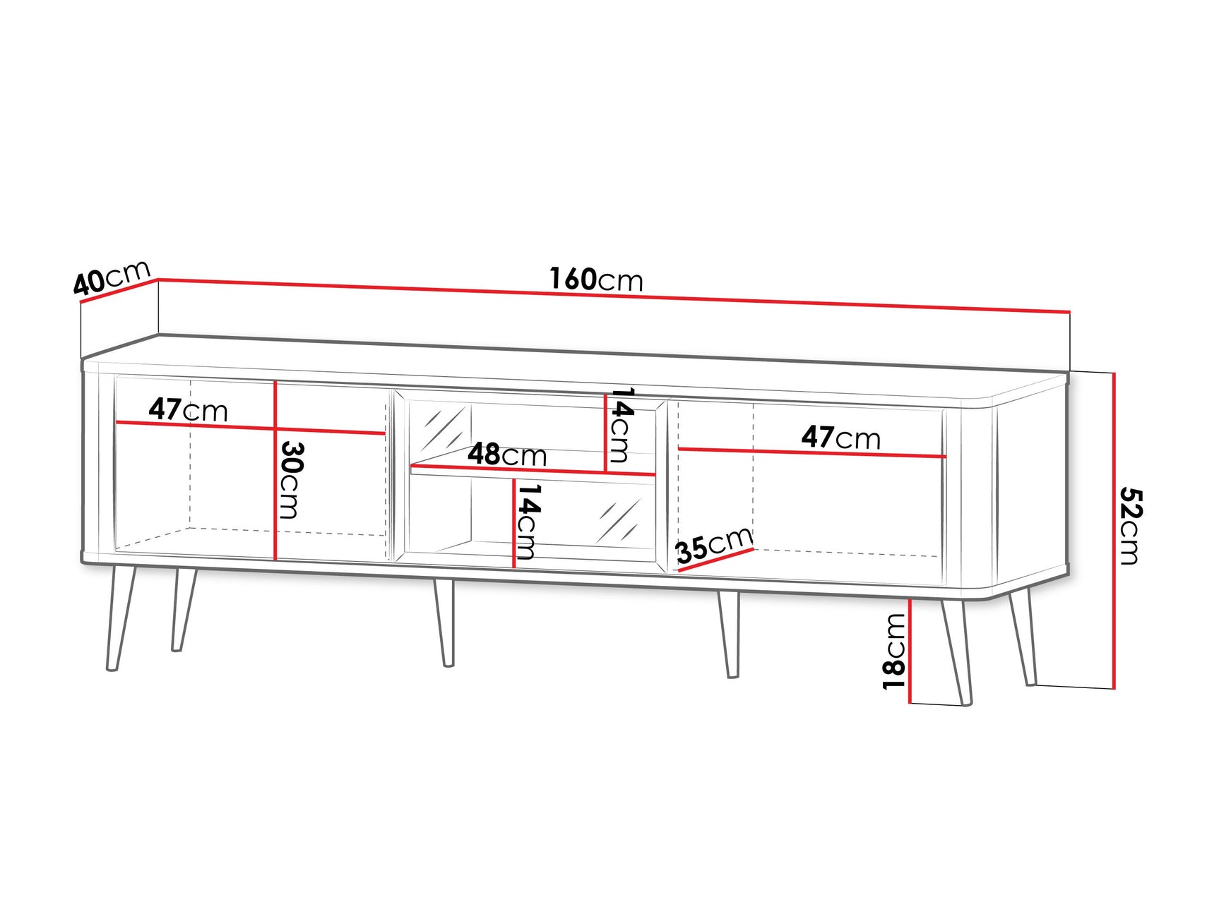 TV-bord Lufela 111