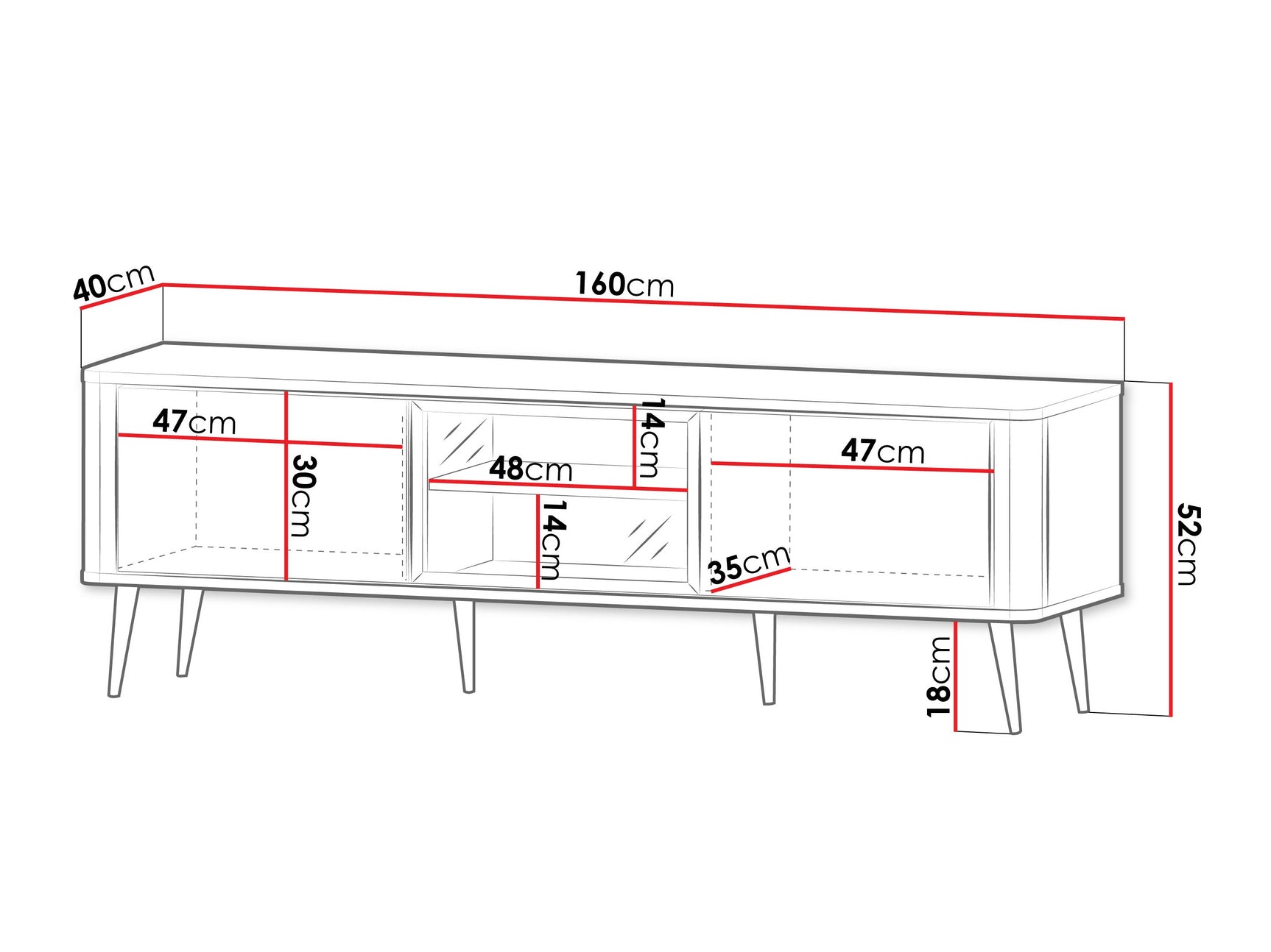 TV-bord Lufela 111