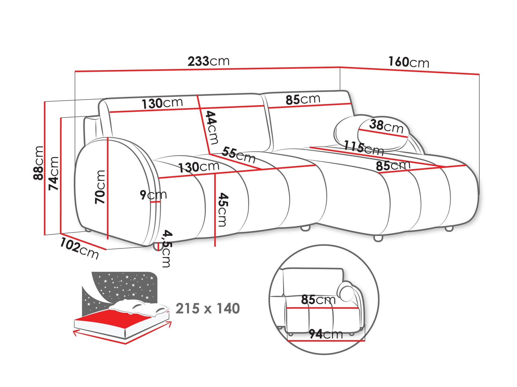 Hjørnesofa Columbus 247
