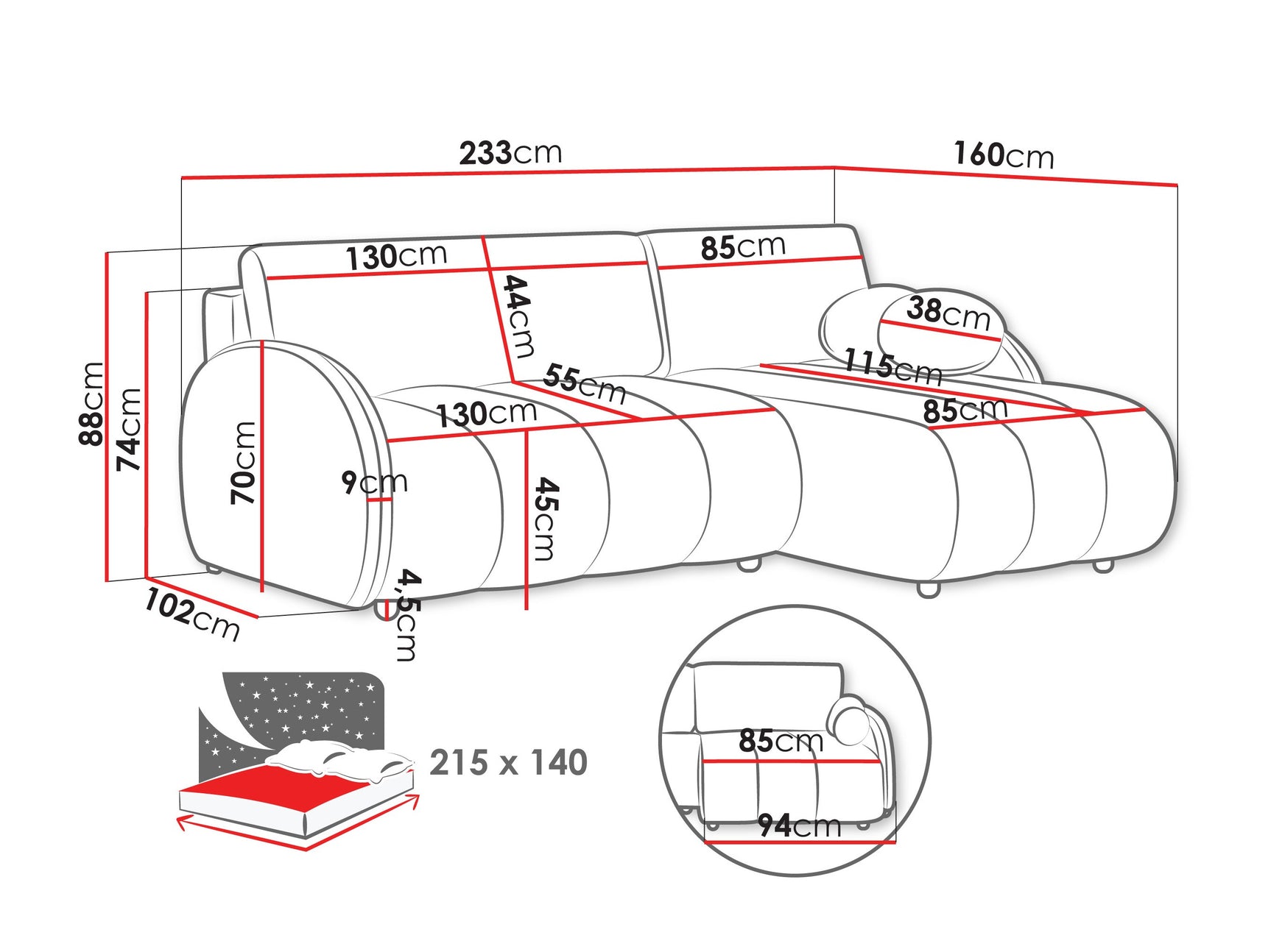 Hjørnesofa Columbus 247