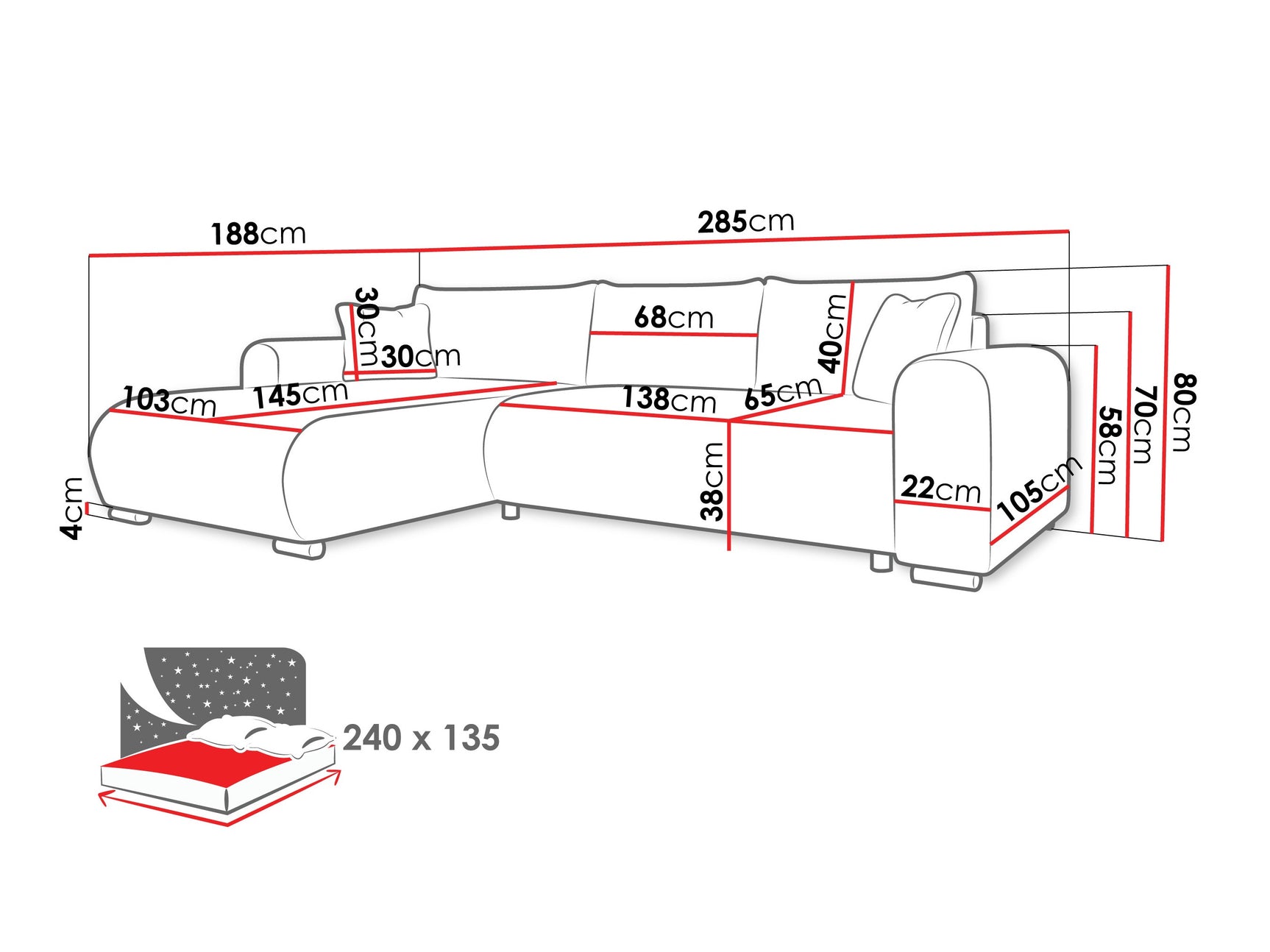 Hjørnesofa Comfivo 410