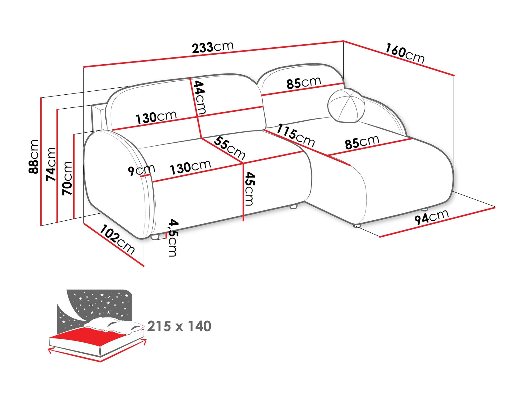 Hjørnesofa Columbus 249