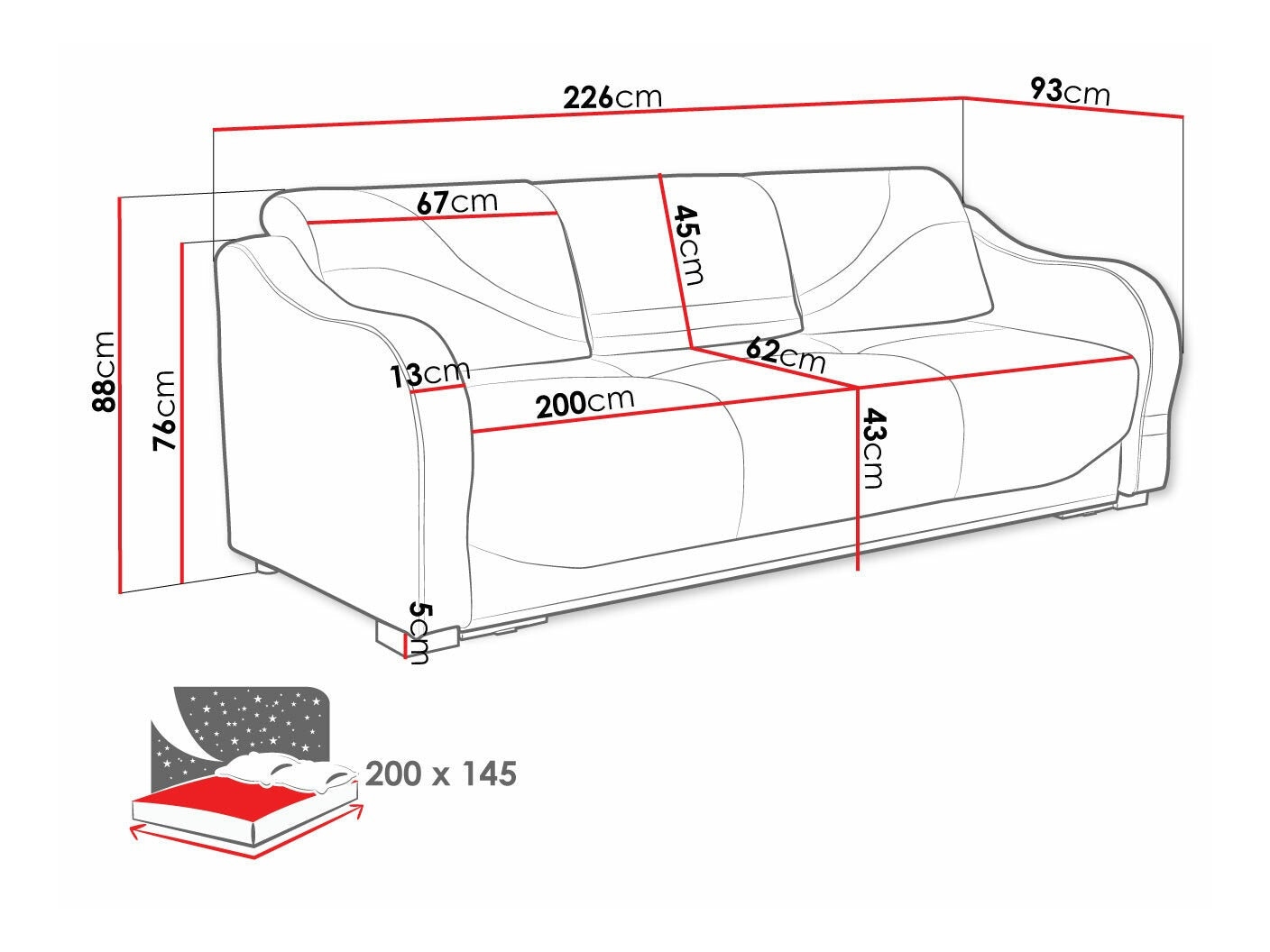 Sovesofa Decatur 104 4090841