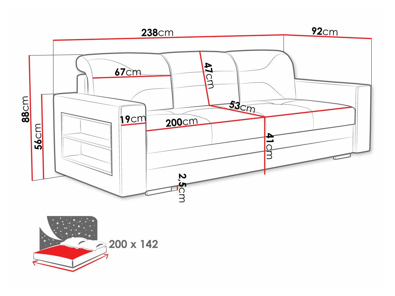 Sovesofa Decatur 106 4090843