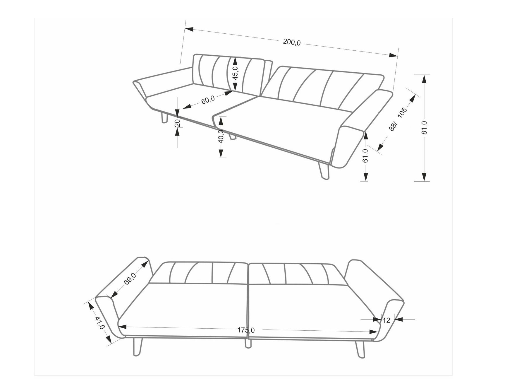 Sovesofa Houston 1971