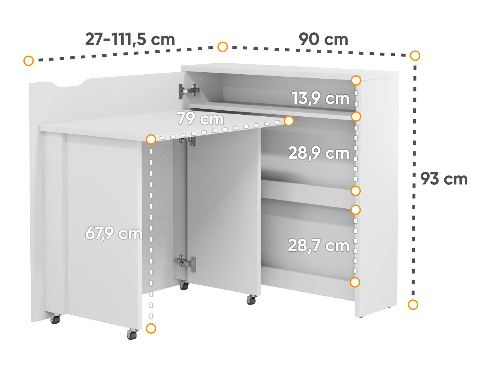 Hjørneskrivebord Concept Pro Lenart Levfere 156
