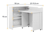 Hjørneskrivebord Concept Pro Lenart Levfere 156