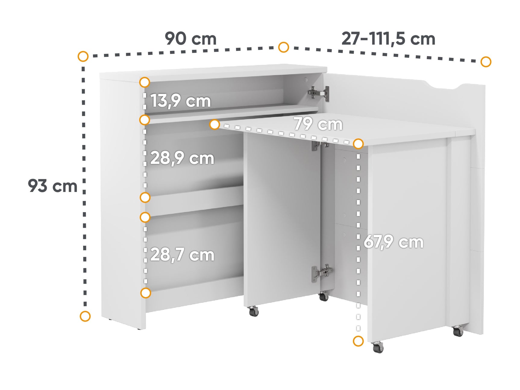 Hjørneskrivebord Concept Pro Lenart Levfere 156