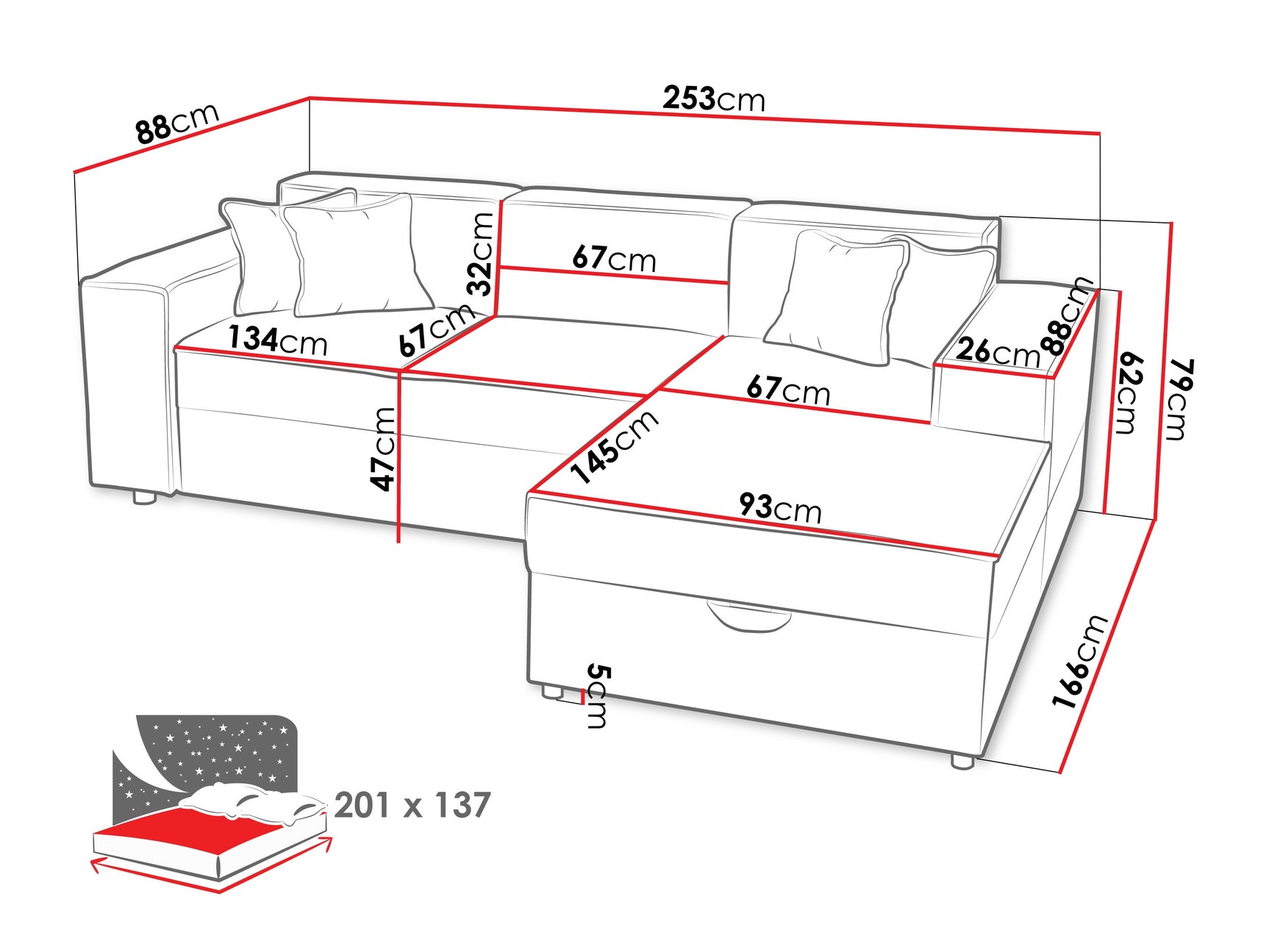 Hjørnesofa Clovis 116